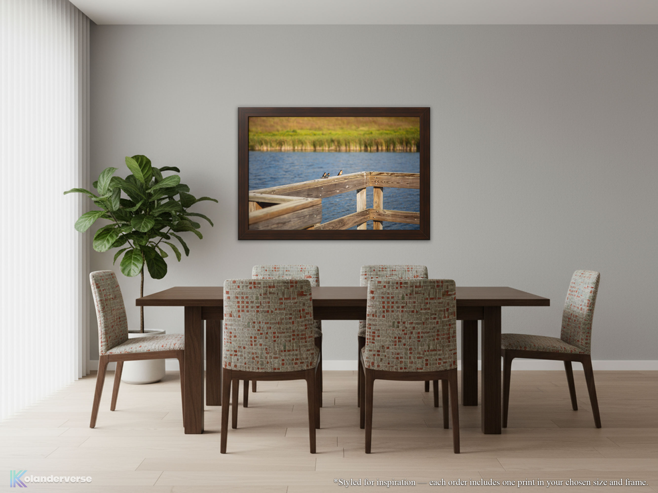 Barn Swallow Birds Wetlands - Framed Print -Wildlife Photography Minnesota Lake, Marsh Water Countryside Nature Décor #18 product thumbnail image