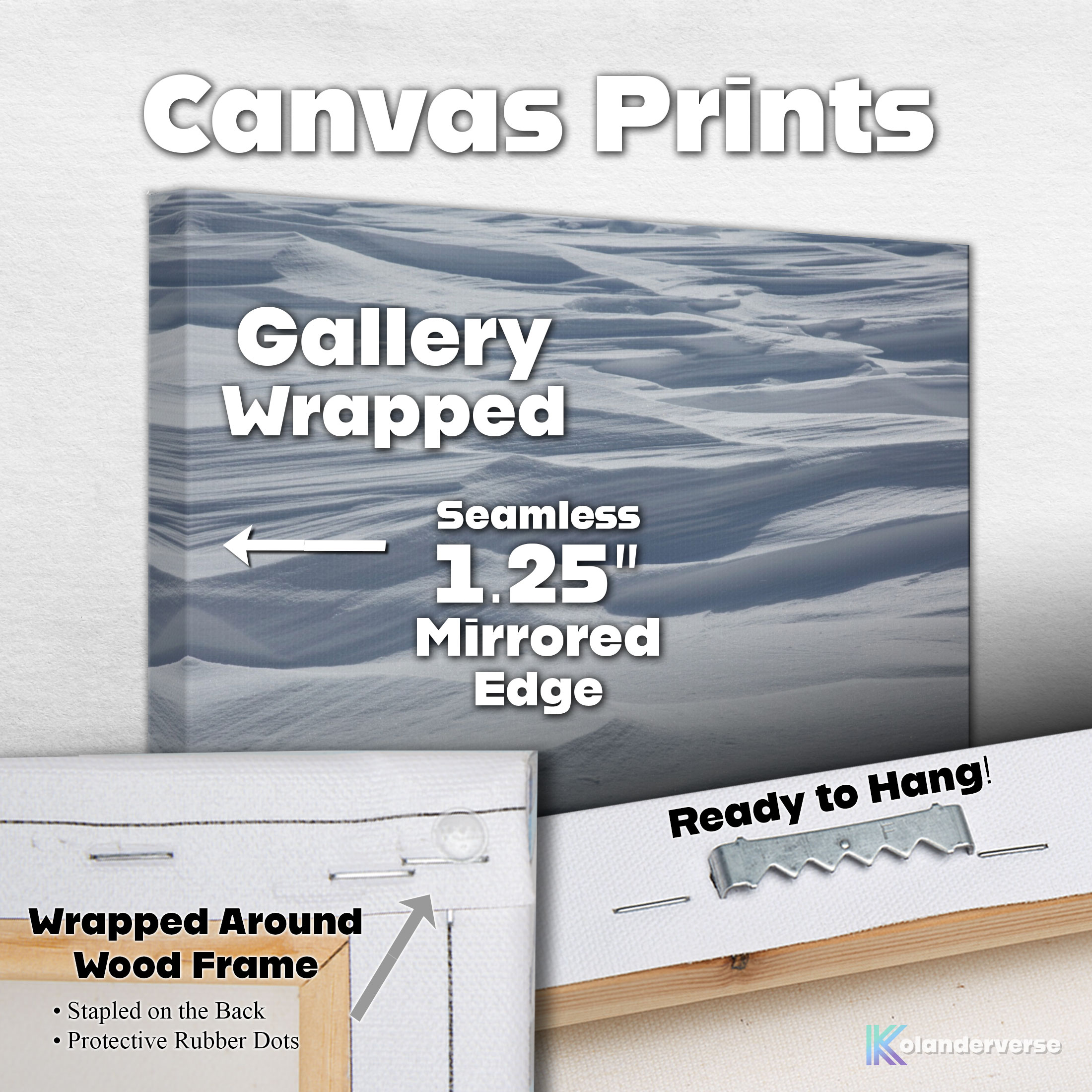 Snow Drifts Photography – Canvas Print - Minimalist Abstract Landscape, Nature Shades of Blue and White Winter Wall Art #23 product thumbnail image Snow Drifts Photography – Canvas Print - Minimalist Abstract Landscape, Nature Shades of Blue and White Winter Wall Art #23 product thumbnail image