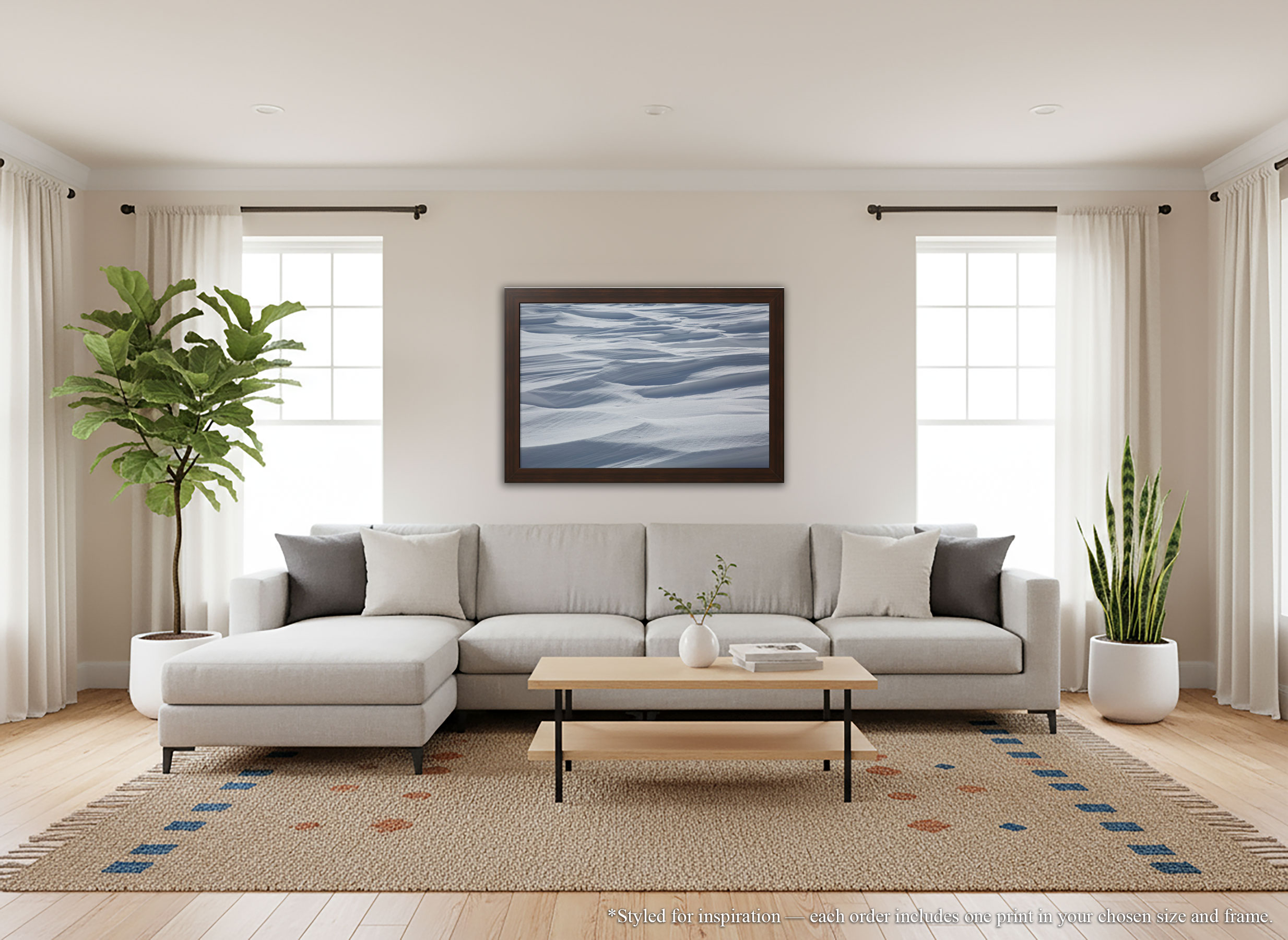 Snow Drifts Photography – Framed Print - Minimalist Abstract Landscape, Nature Shades of Blue and White Winter Wall Art #23 product thumbnail image Snow Drifts Photography – Framed Print - Minimalist Abstract Landscape, Nature Shades of Blue and White Winter Wall Art #23 product thumbnail image