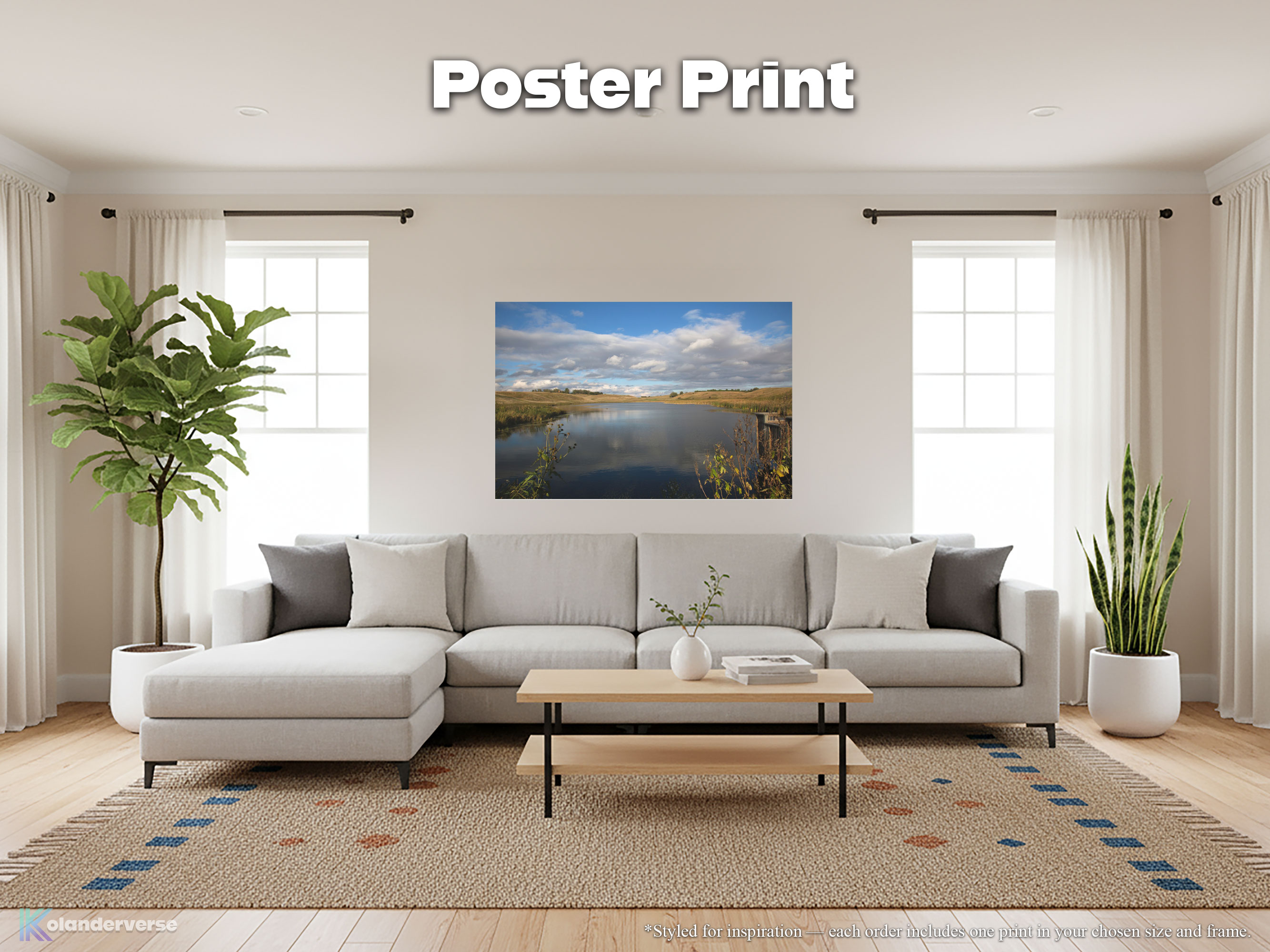 Prairie Lake - Giclée Poster Print - Minnesota Wetlands Photography Landscape - Countryside Water Rustic Wall Art #24 Prairie Lake - Giclée Poster Print - Minnesota Wetlands Photography Landscape - Countryside Water Rustic Wall Art #24