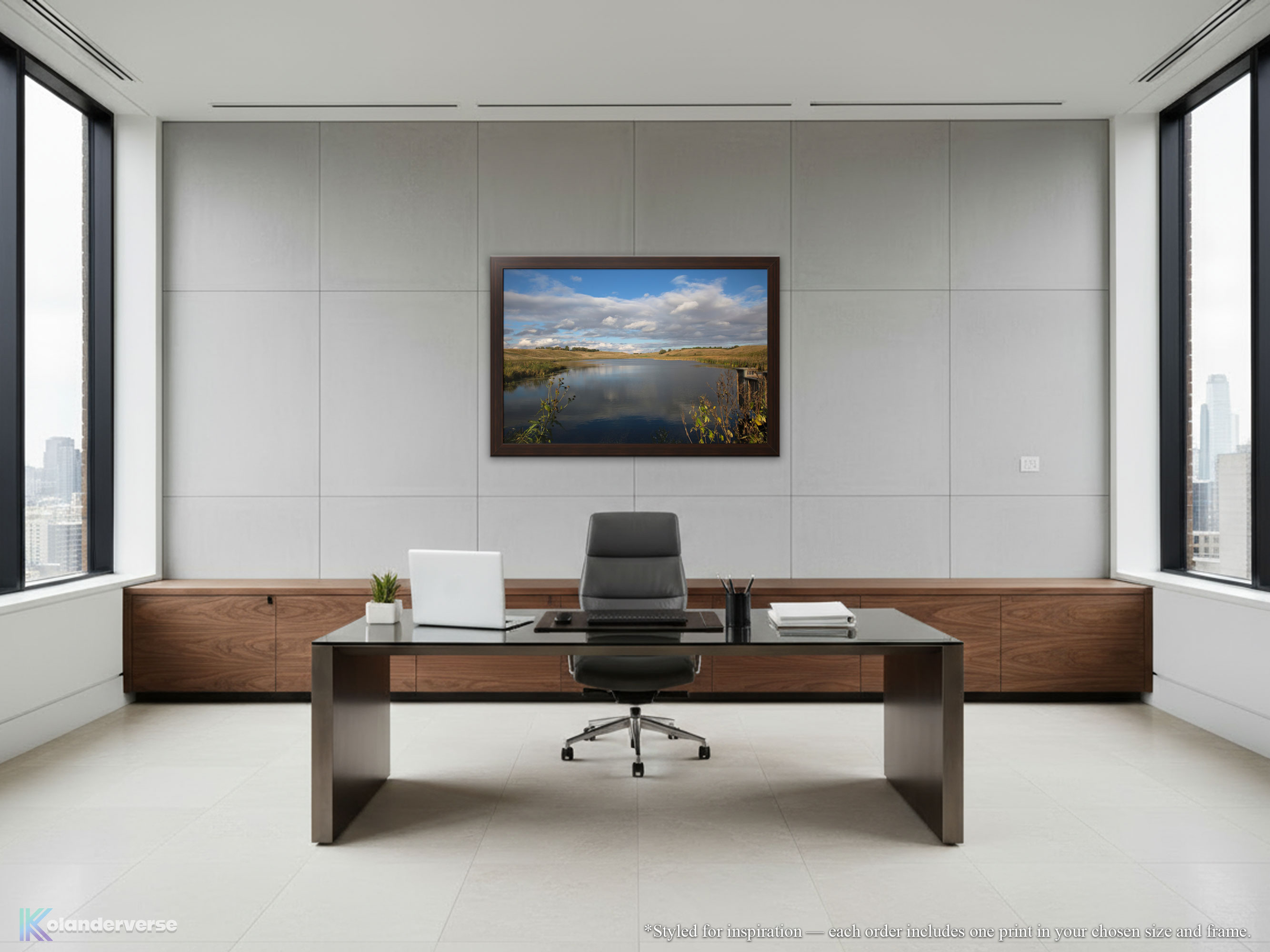 Prairie Lake - Framed Print - Minnesota Wetlands Photography Landscape - Countryside Water Rustic Wall Art #24 product thumbnail image