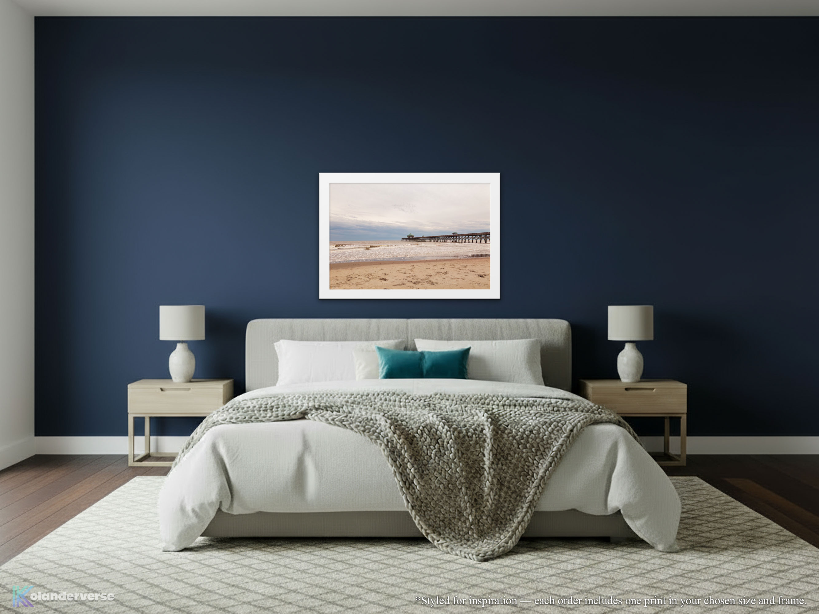 Folly Beach South Carolina - Framed Print Horizontal - Coastal Ocean Shoreline and Fishing Pier Photography Wall Art #25 Folly Beach South Carolina - Framed Print Horizontal - Coastal Ocean Shoreline and Fishing Pier Photography Wall Art #25