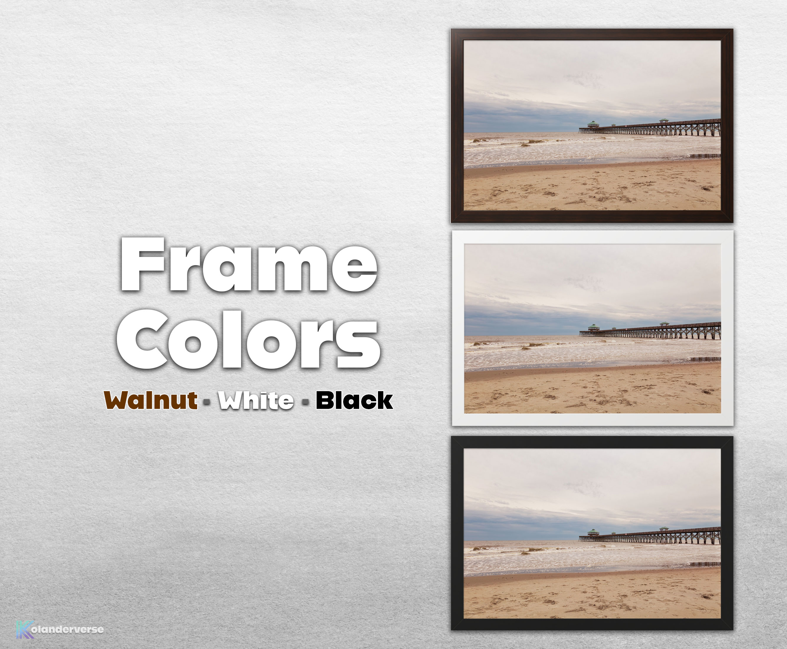 Folly Beach South Carolina - Framed Print Horizontal - Coastal Ocean Shoreline and Fishing Pier Photography Wall Art #25 product thumbnail image Folly Beach South Carolina - Framed Print Horizontal - Coastal Ocean Shoreline and Fishing Pier Photography Wall Art #25 product thumbnail image