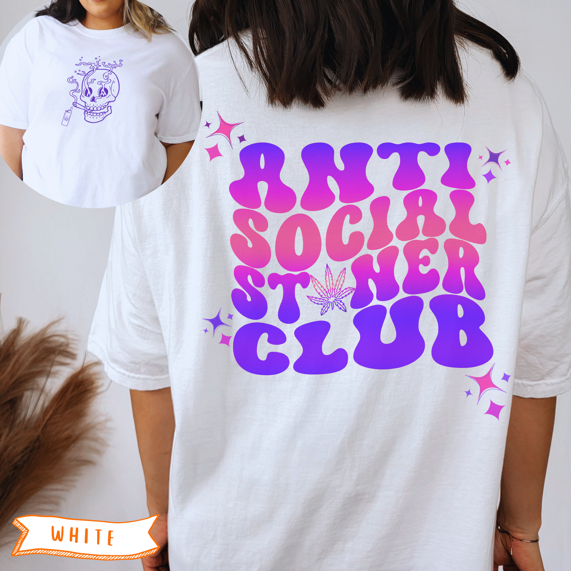 Anti-Social Stoner Club 2-Sided T-Shirt Anti-Social Stoner Club 2-Sided T-Shirt