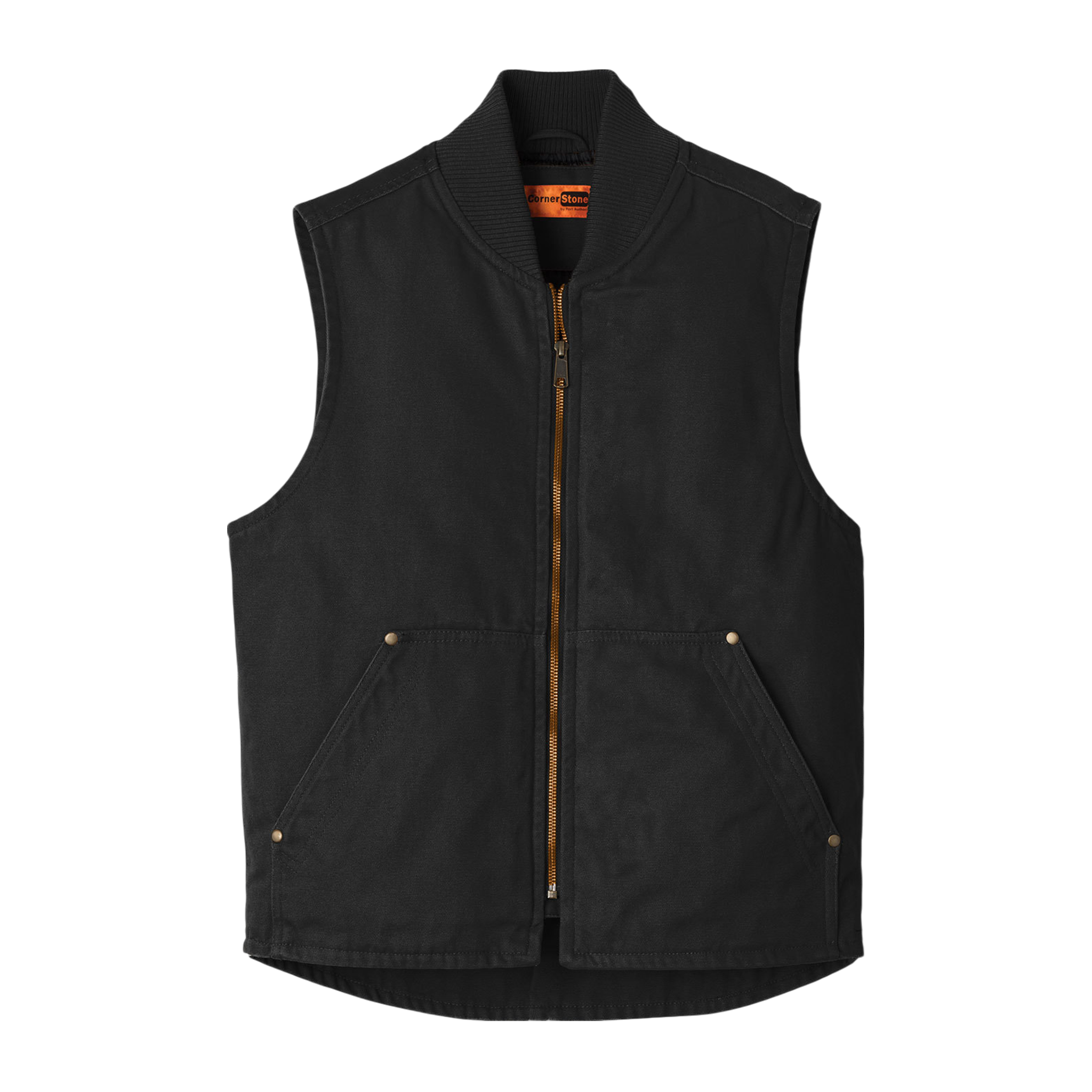 CornerStone® Unisex Washed Duck Cloth Vest With HuntTheUnknown Logo Embroidered On The Left Chest Area CornerStone® Unisex Washed Duck Cloth Vest With HuntTheUnknown Logo Embroidered On The Left Chest Area