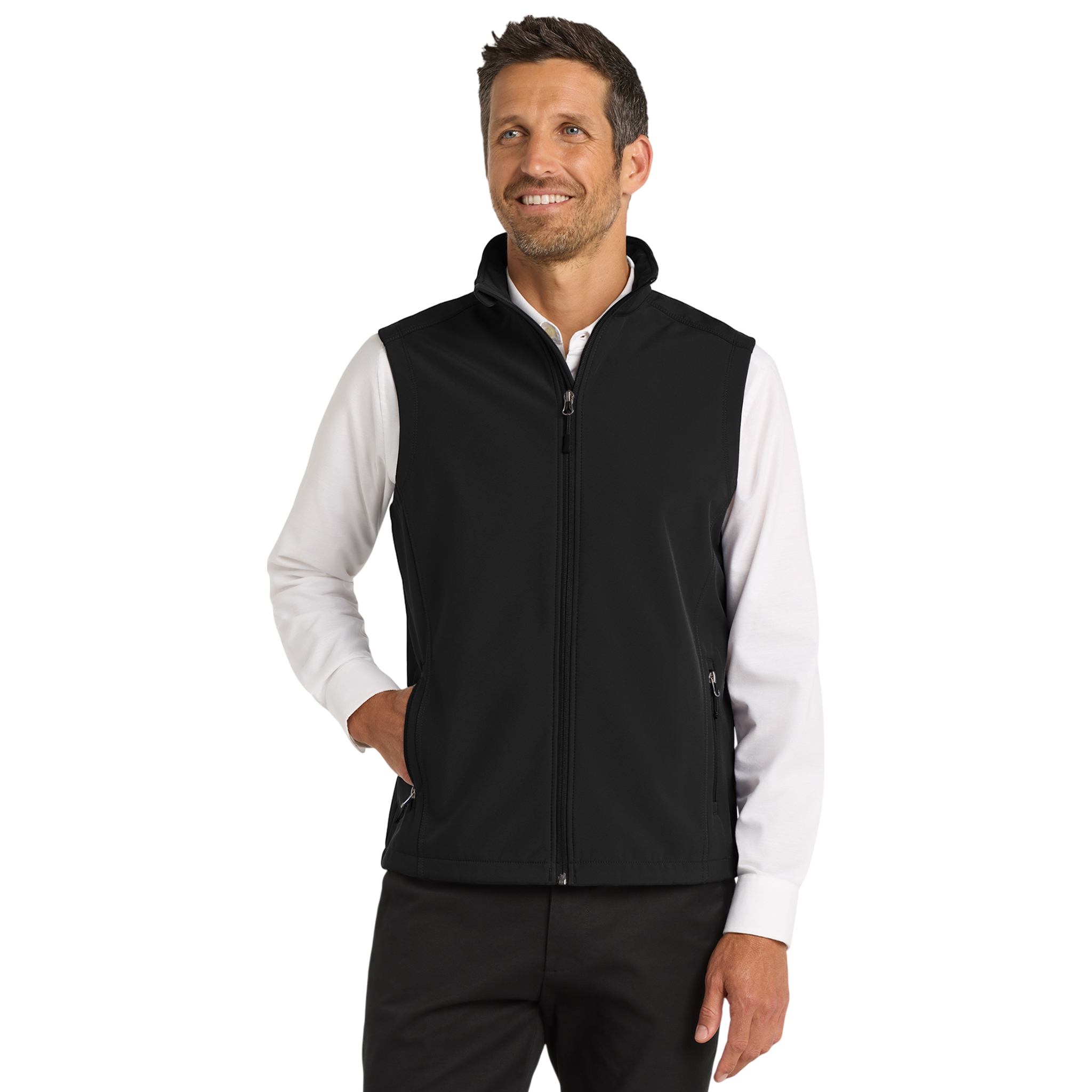 Port Authority® Men's Core Soft Shell Vest With HuntTheUnknown Logo Embroidered of Left Chest Area product thumbnail image