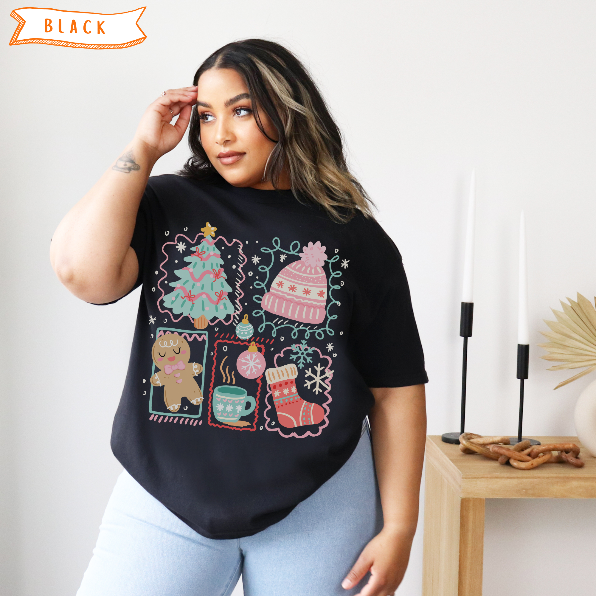 Cozy Holiday Doodle T-Shirt product thumbnail image