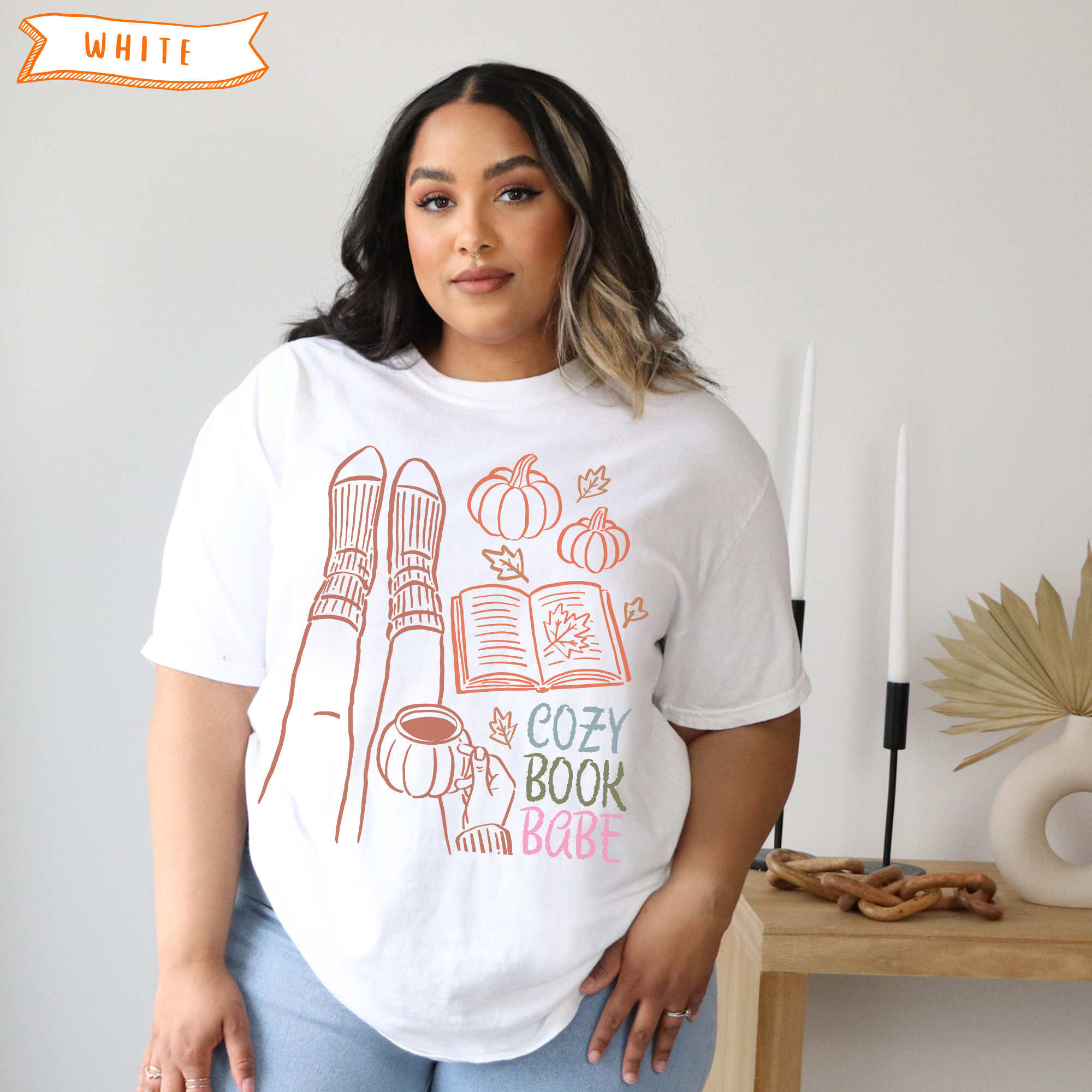 Cozy Book Babe T-Shirt product thumbnail image