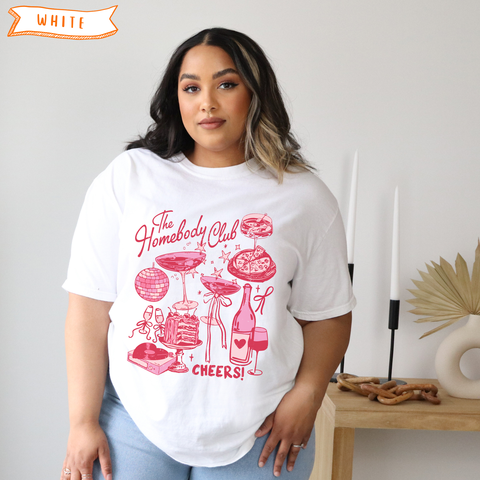 Pink Homebody Club T-Shirt product thumbnail image