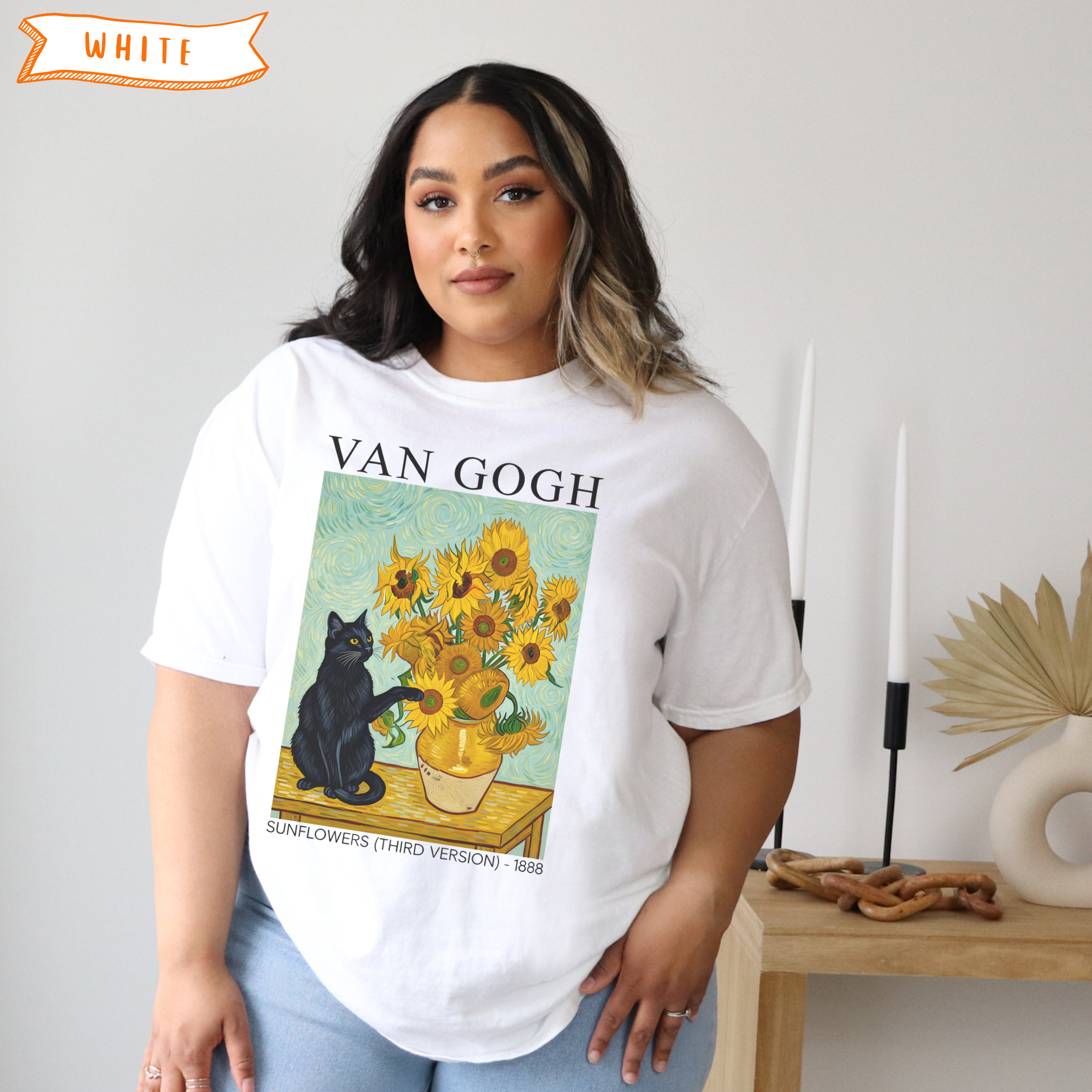 Van Gogh Inspired Cat T-Shirt