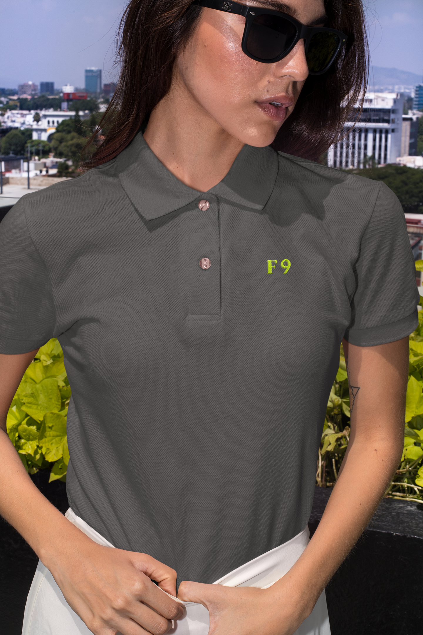 F9 Classic Performance Polo "Iron Grey" product thumbnail image