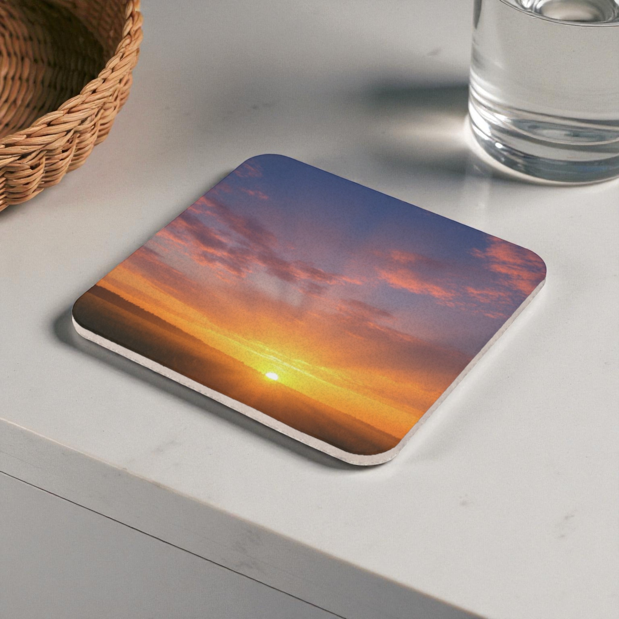 Peaceful Morning Glow Coat Back Coaster