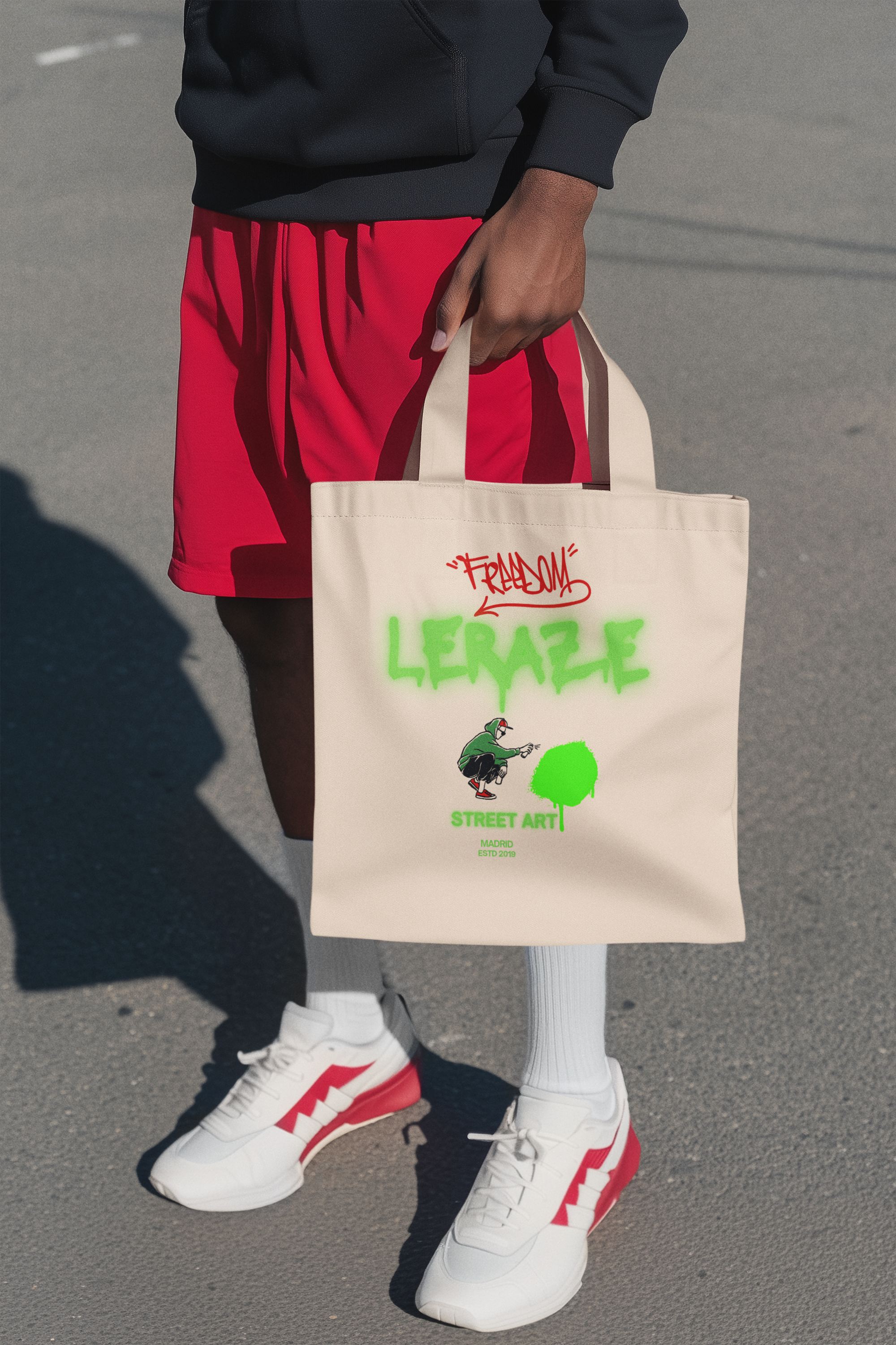Graffiti Leraze Urban Street Art Tote Bag | Reusable Canvas Shopper product thumbnail image Graffiti Leraze Urban Street Art Tote Bag | Reusable Canvas Shopper product thumbnail image