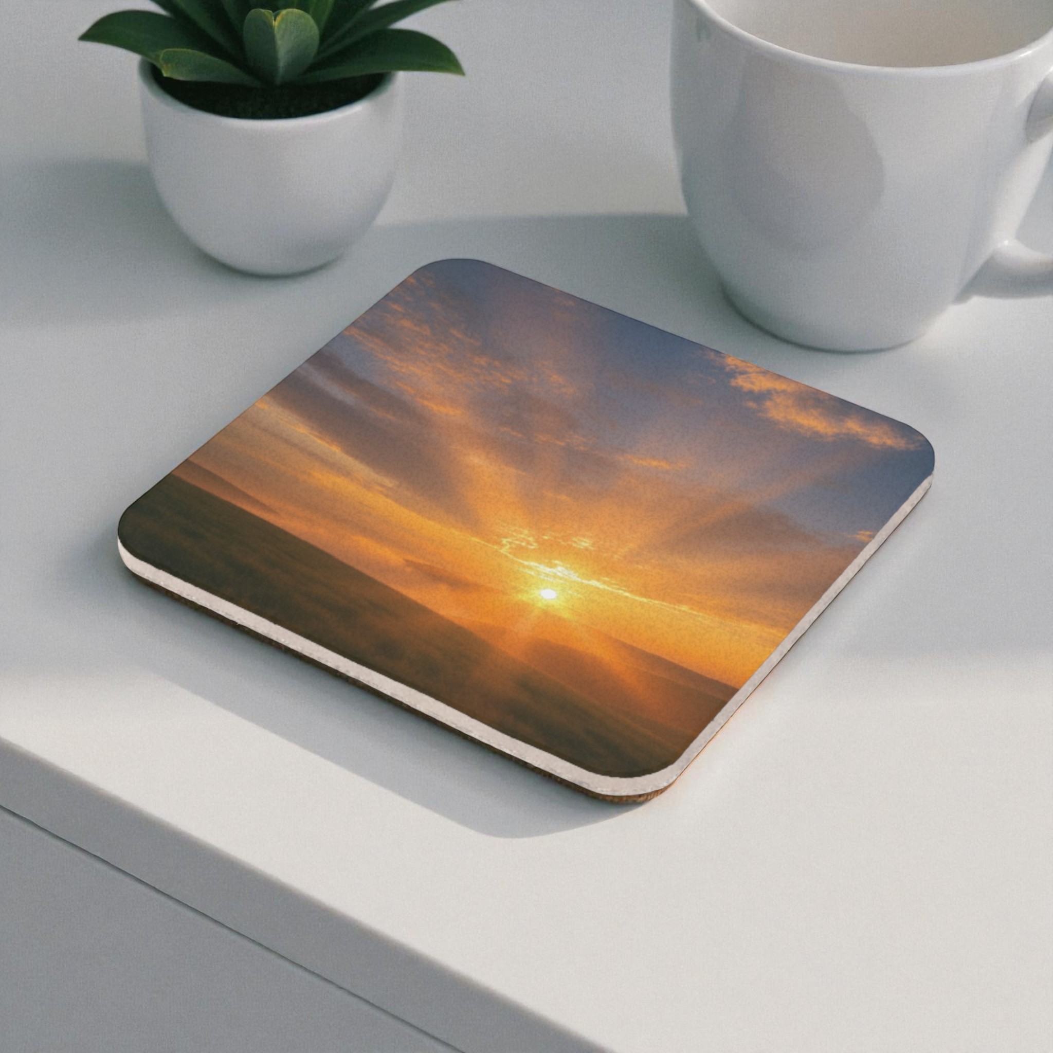 Golden Horizon Bliss Coat Back Coaster