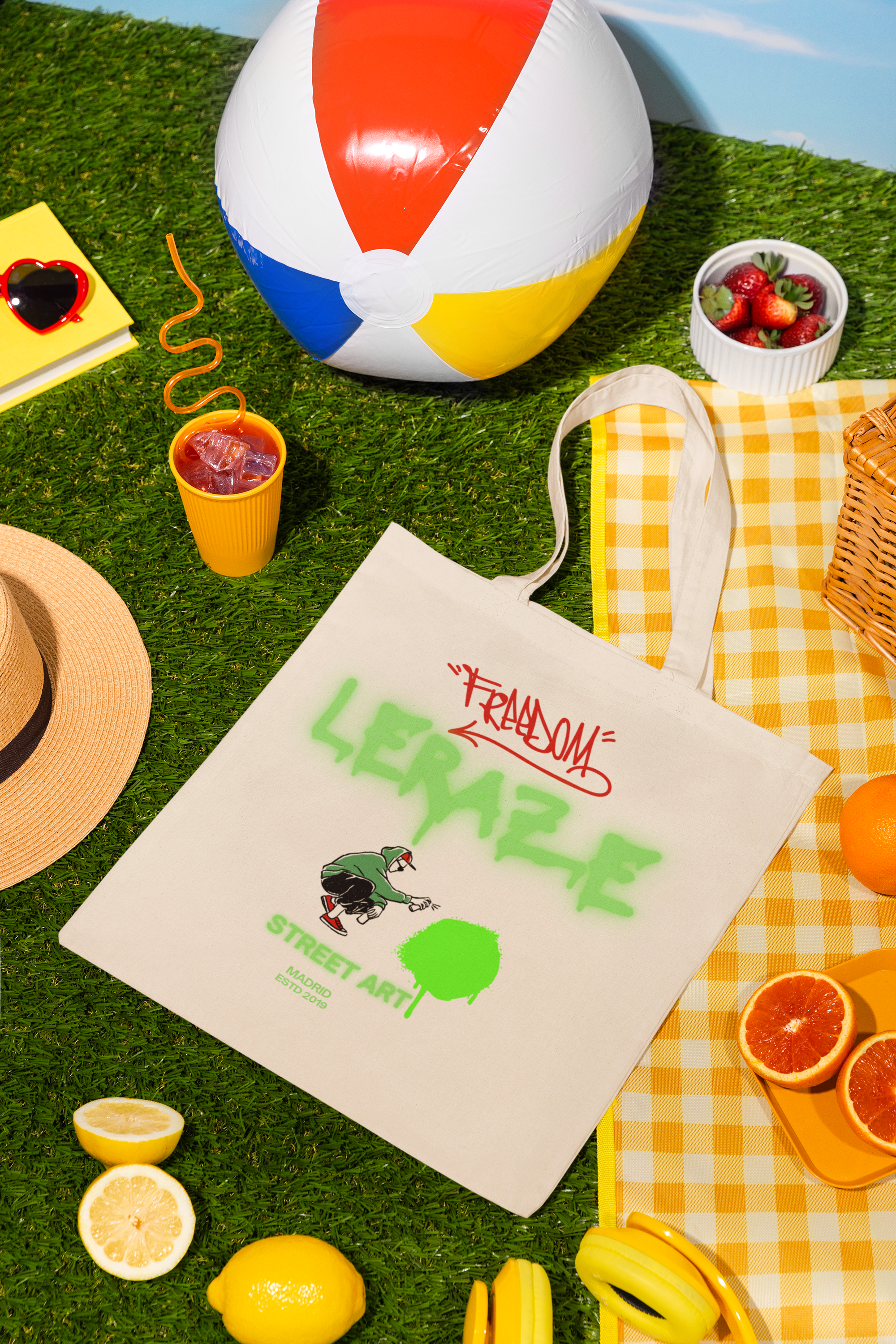 Graffiti Leraze Urban Street Art Tote Bag | Reusable Canvas Shopper product thumbnail image Graffiti Leraze Urban Street Art Tote Bag | Reusable Canvas Shopper product thumbnail image