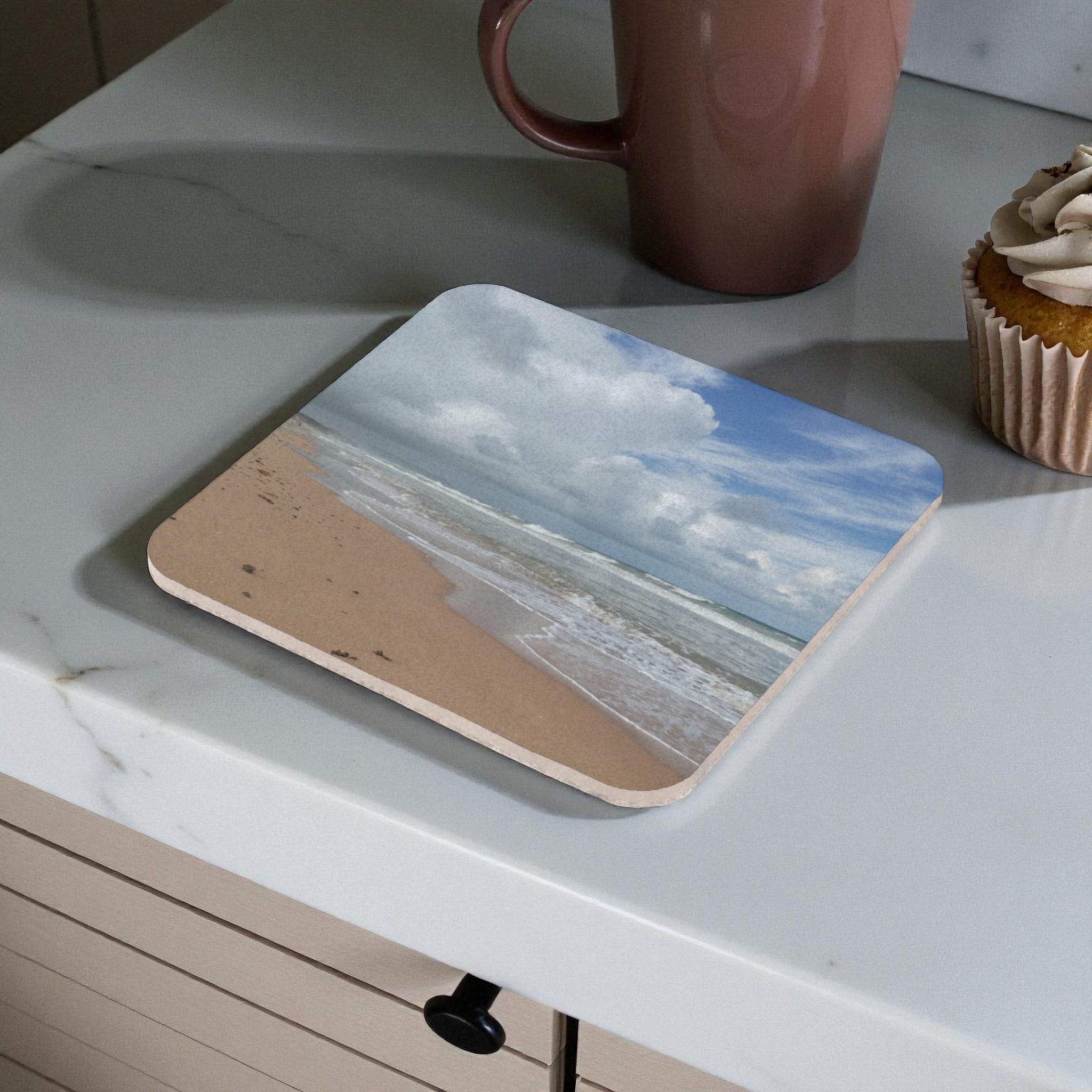 Peaceful Ocean Breeze Coat Back Coaster