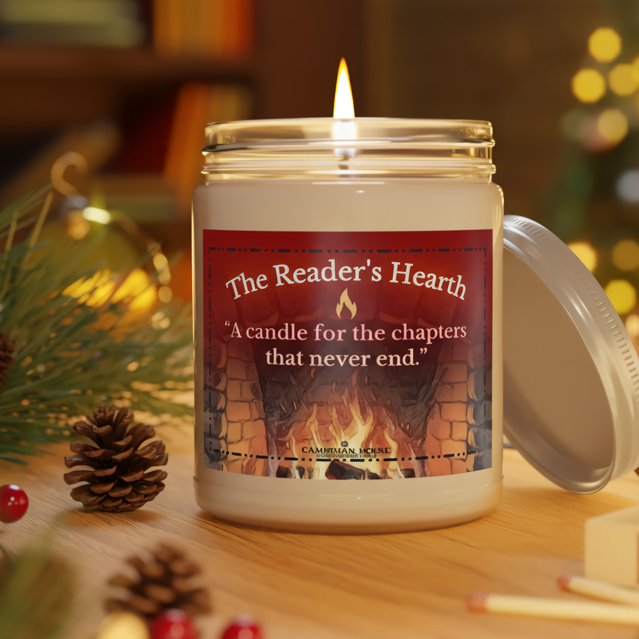 “The Reader’s Hearth” Comfort Spice Scented Soy Wax Candle – 9oz – Cozy Fall and Winter Reading Scent – 50-60 Hour Burn – Reusable Glass Jar product thumbnail image “The Reader’s Hearth” Comfort Spice Scented Soy Wax Candle – 9oz – Cozy Fall and Winter Reading Scent – 50-60 Hour Burn – Reusable Glass Jar product thumbnail image