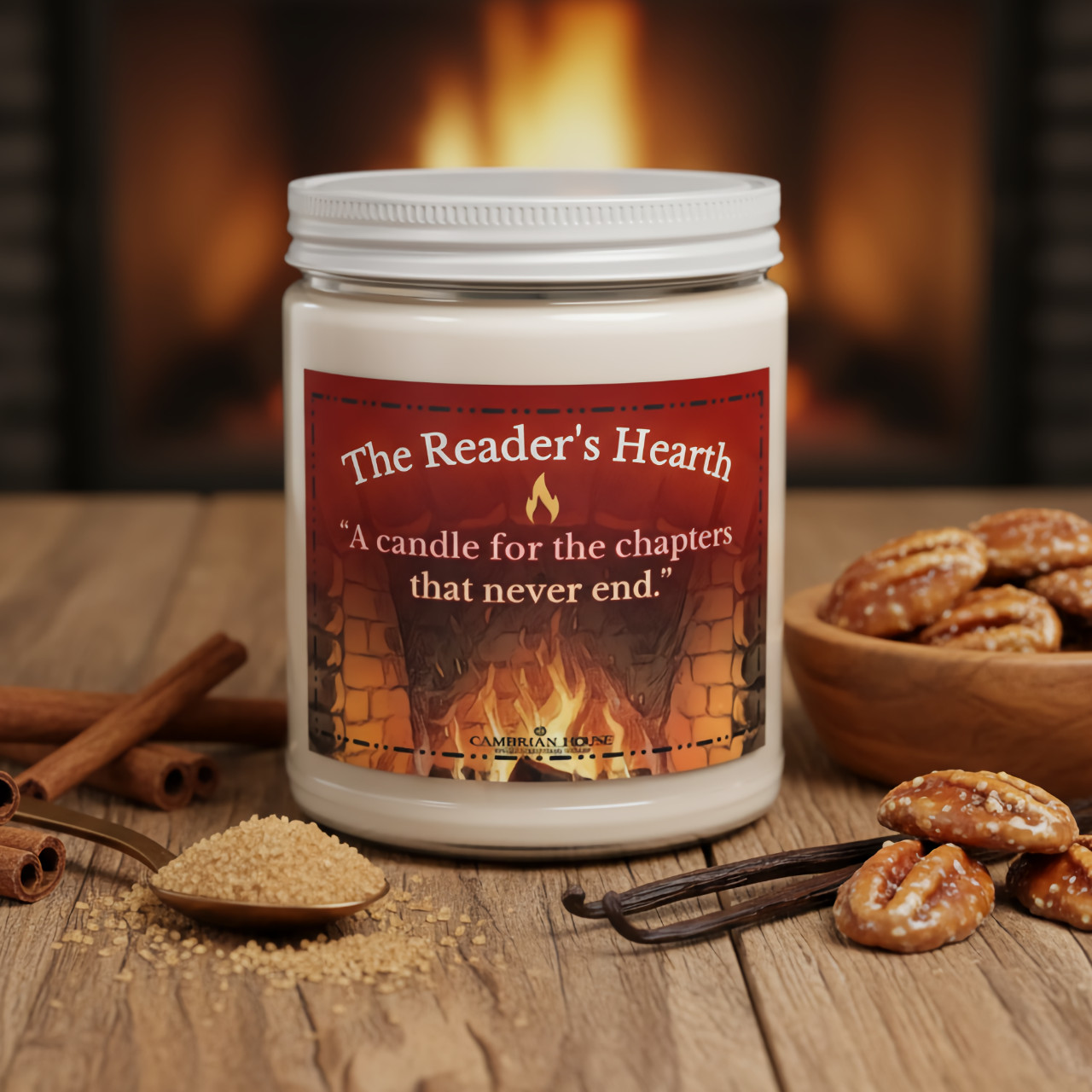 “The Reader’s Hearth” Comfort Spice Scented Soy Wax Candle – 9oz – Cozy Fall and Winter Reading Scent – 50-60 Hour Burn – Reusable Glass Jar product thumbnail image “The Reader’s Hearth” Comfort Spice Scented Soy Wax Candle – 9oz – Cozy Fall and Winter Reading Scent – 50-60 Hour Burn – Reusable Glass Jar product thumbnail image