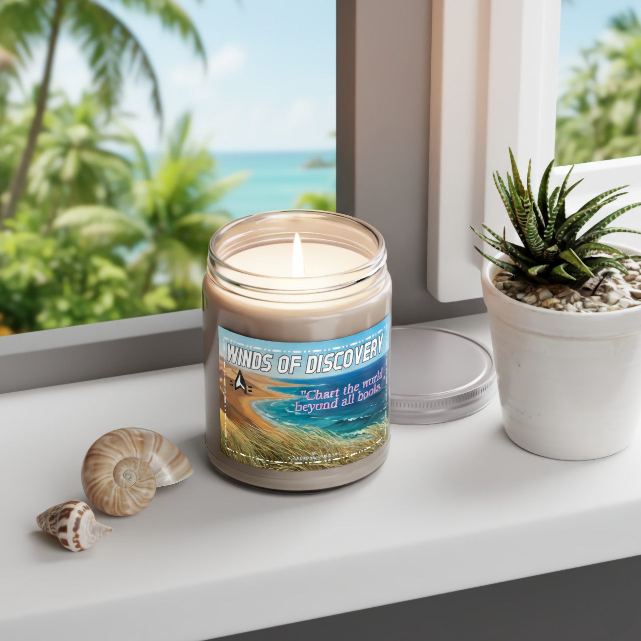 “Winds of Discovery” Sea Breeze Scented Soy Wax Candle – 9oz – Invigorating Year-Round Scent – 50-60 Hour Burn – Hand Poured – Reusable Glass Jar product thumbnail image “Winds of Discovery” Sea Breeze Scented Soy Wax Candle – 9oz – Invigorating Year-Round Scent – 50-60 Hour Burn – Hand Poured – Reusable Glass Jar product thumbnail image