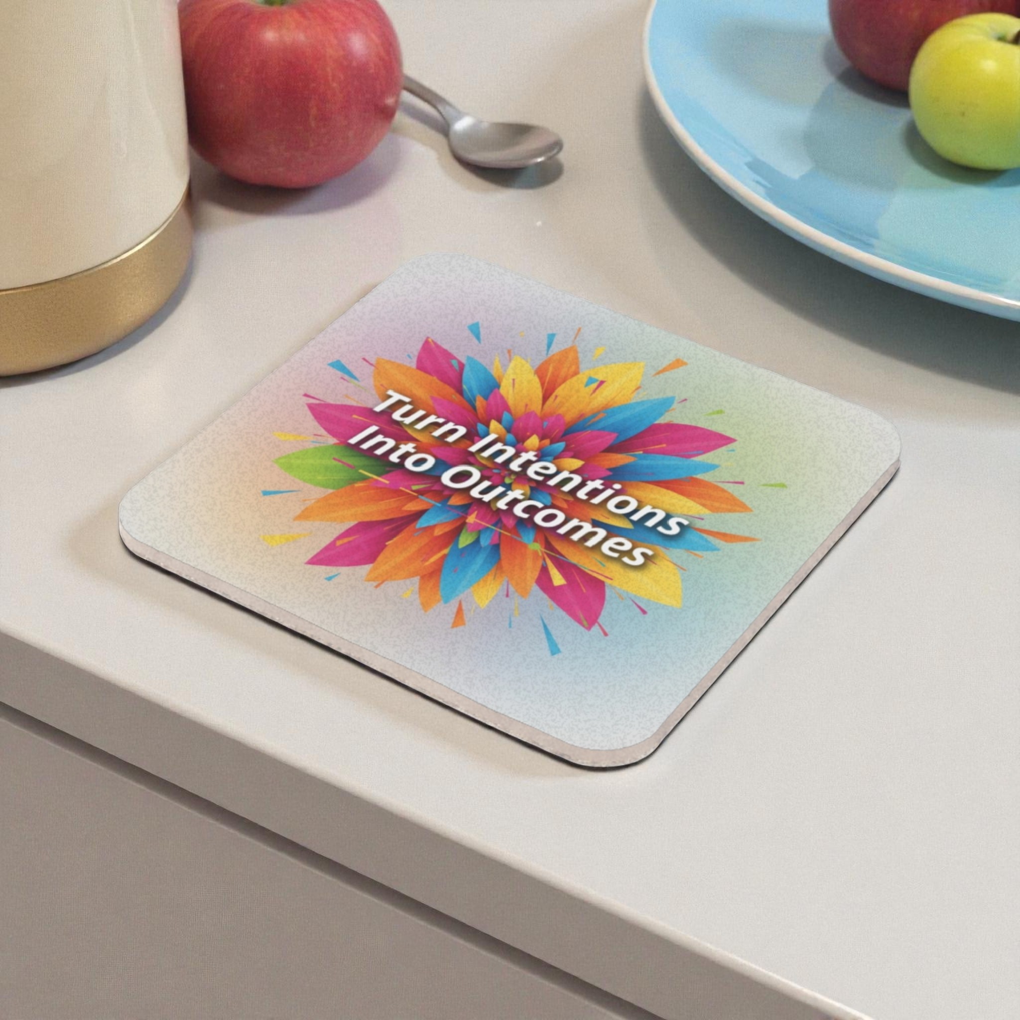 Joyful Inspiration Cork Back Coaster