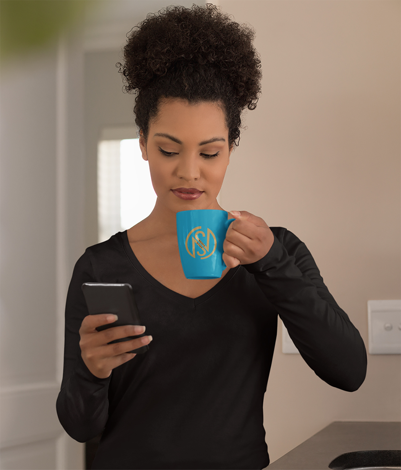 Women's V-Neck Shirt - Solid Color