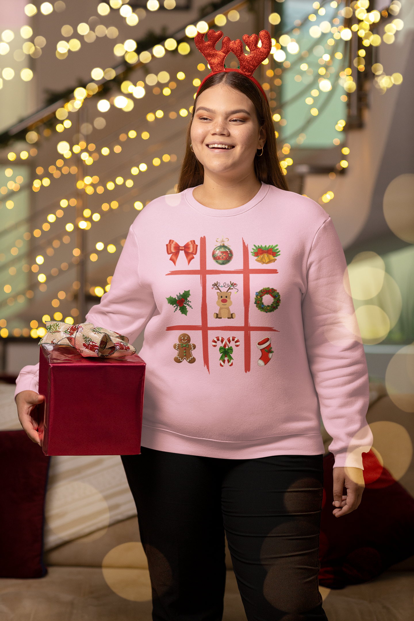 Festive Christmas Crewneck Sweatshirt | Holiday Cheer Design product thumbnail image
