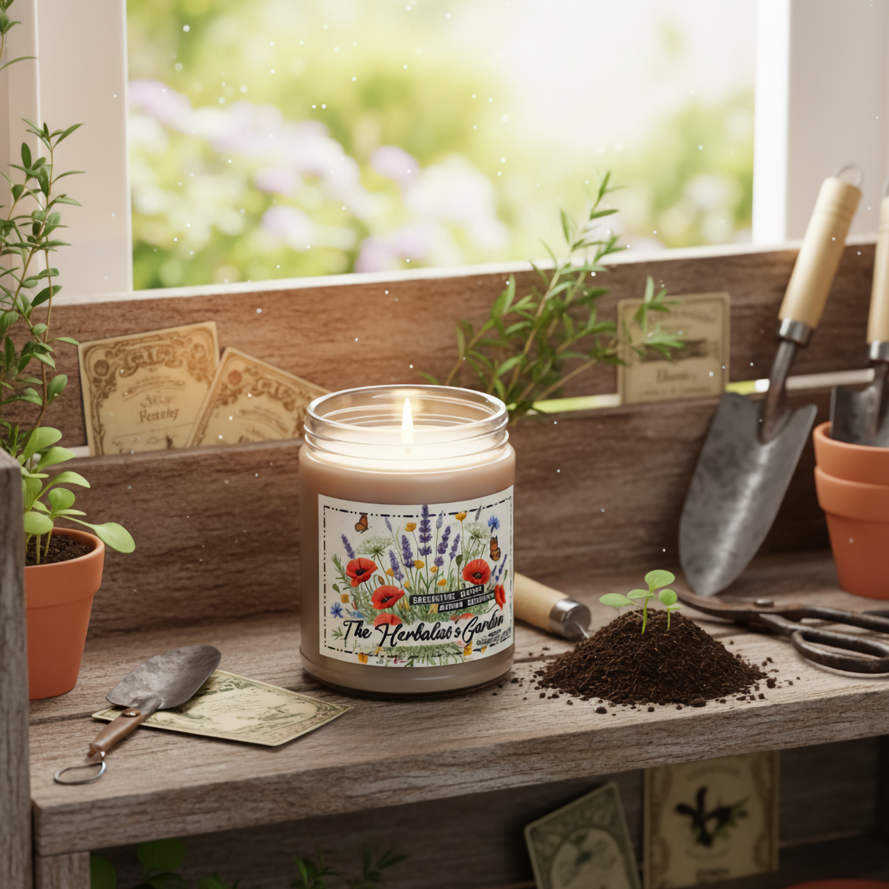 “The Herbalist’s Garden” Eucalyptus Lavender Herb Soy Wax Candle – 9oz – Refreshing Scent – 50-60 Hour Burn – Reusable Glass Jar product thumbnail image “The Herbalist’s Garden” Eucalyptus Lavender Herb Soy Wax Candle – 9oz – Refreshing Scent – 50-60 Hour Burn – Reusable Glass Jar product thumbnail image
