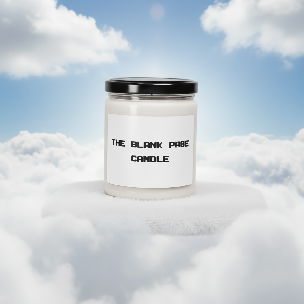 "The Blank Page" Inspirational Candle - 9 ounces - Reusable Jar for Anything You Want