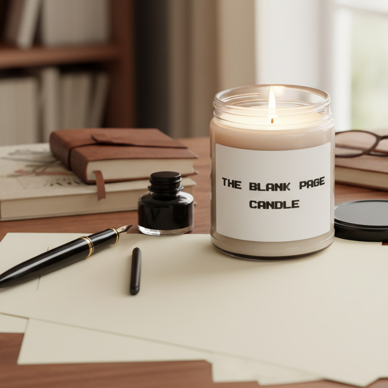 "The Blank Page" Inspirational Candle - 9 ounces - Reusable Jar for Anything You Want product thumbnail image "The Blank Page" Inspirational Candle - 9 ounces - Reusable Jar for Anything You Want product thumbnail image