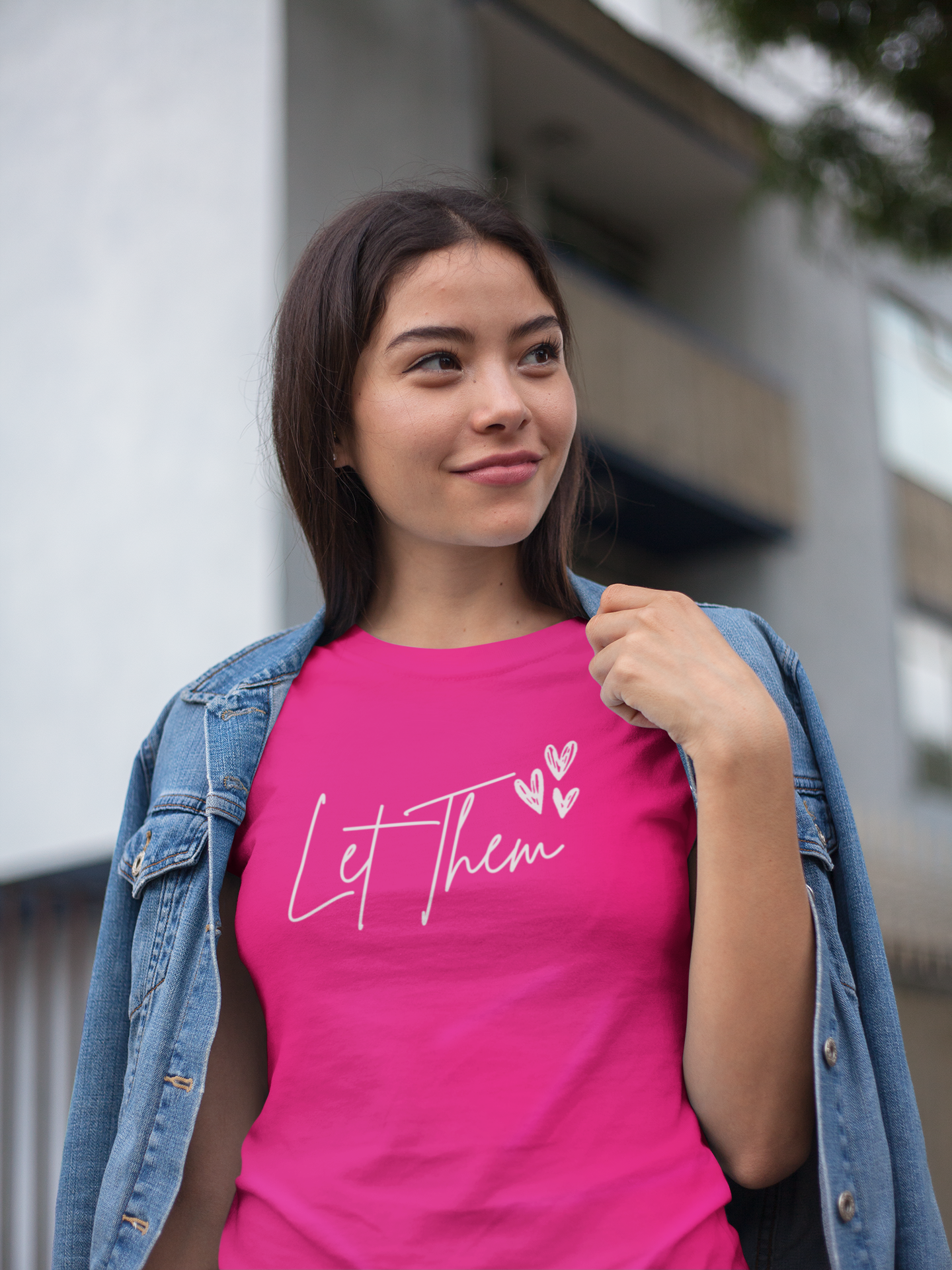 Let Them Graphic Tee — Neutral Heart Script T-Shirt product thumbnail image