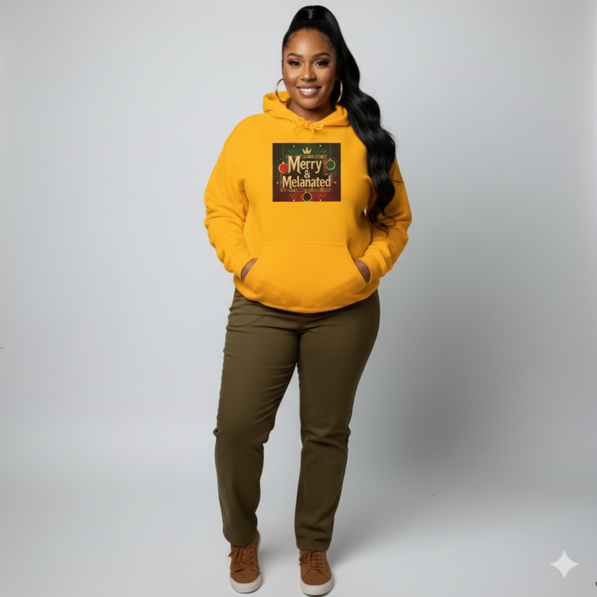 Merry & Melanated Holiday Hoodie product thumbnail image Merry & Melanated Holiday Hoodie product thumbnail image