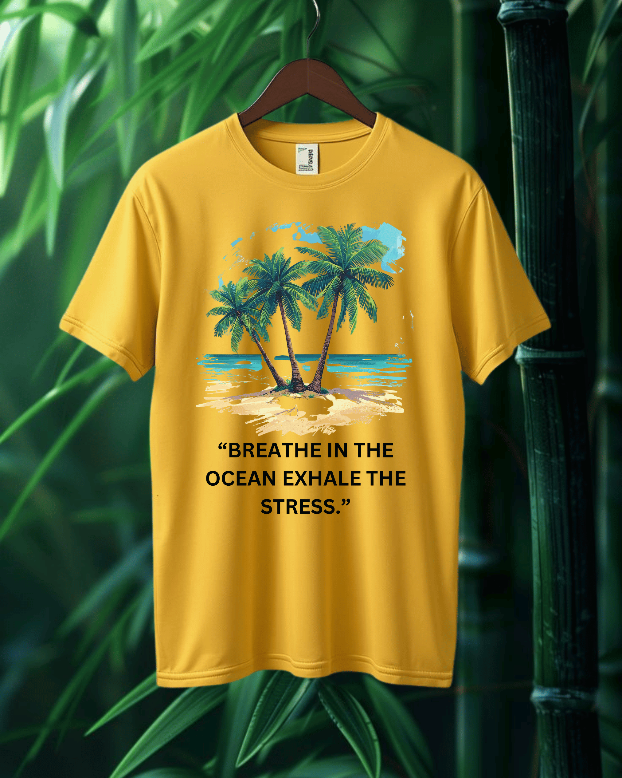 Beach Palm T-Shirt — “Breathe in the Ocean, Exhale the Stress” Relaxed Vacation Tee product thumbnail image Beach Palm T-Shirt — “Breathe in the Ocean, Exhale the Stress” Relaxed Vacation Tee product thumbnail image