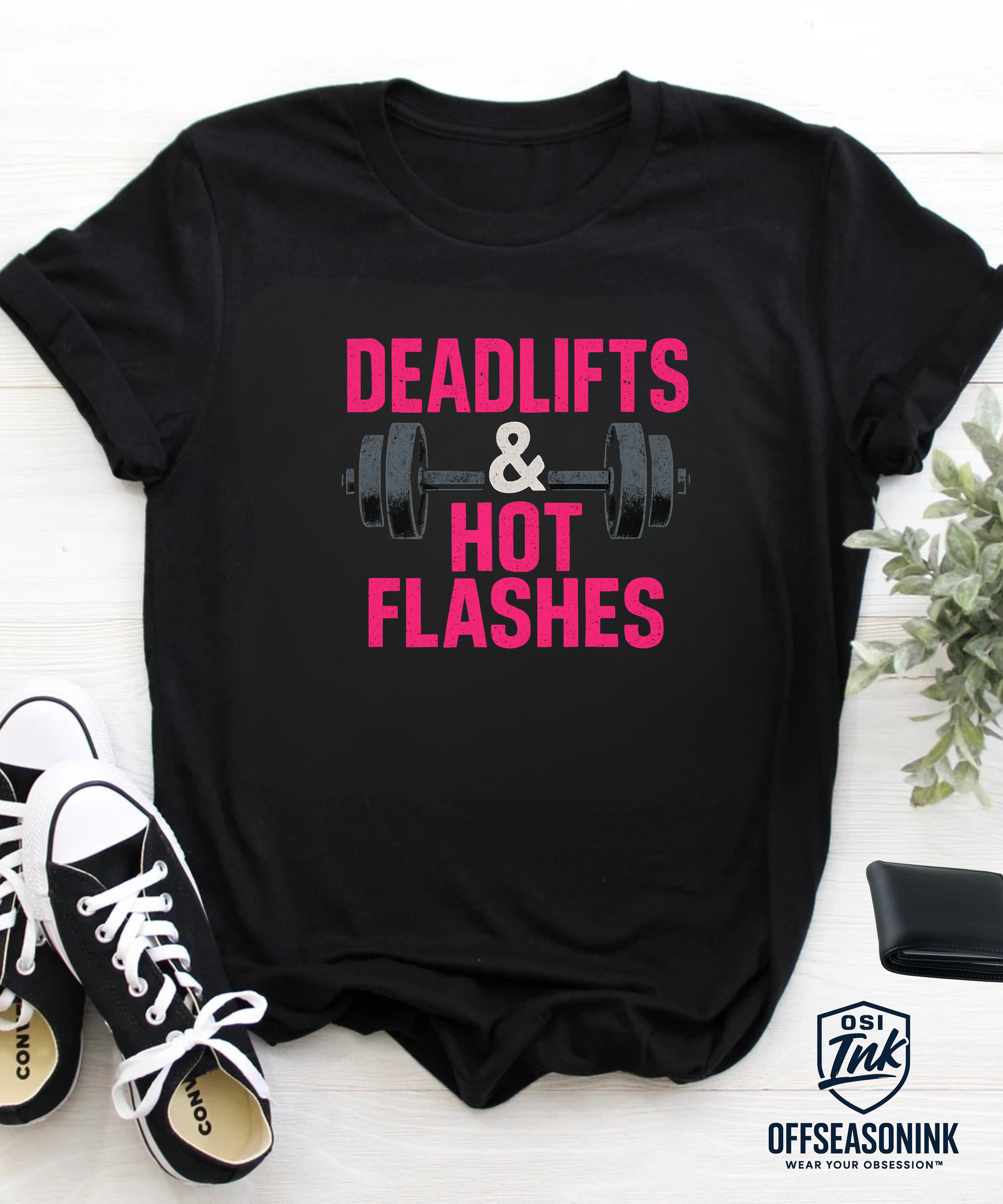 DEADLIFTS & HOT FLASHES Unisex Tee DEADLIFTS & HOT FLASHES Unisex Tee