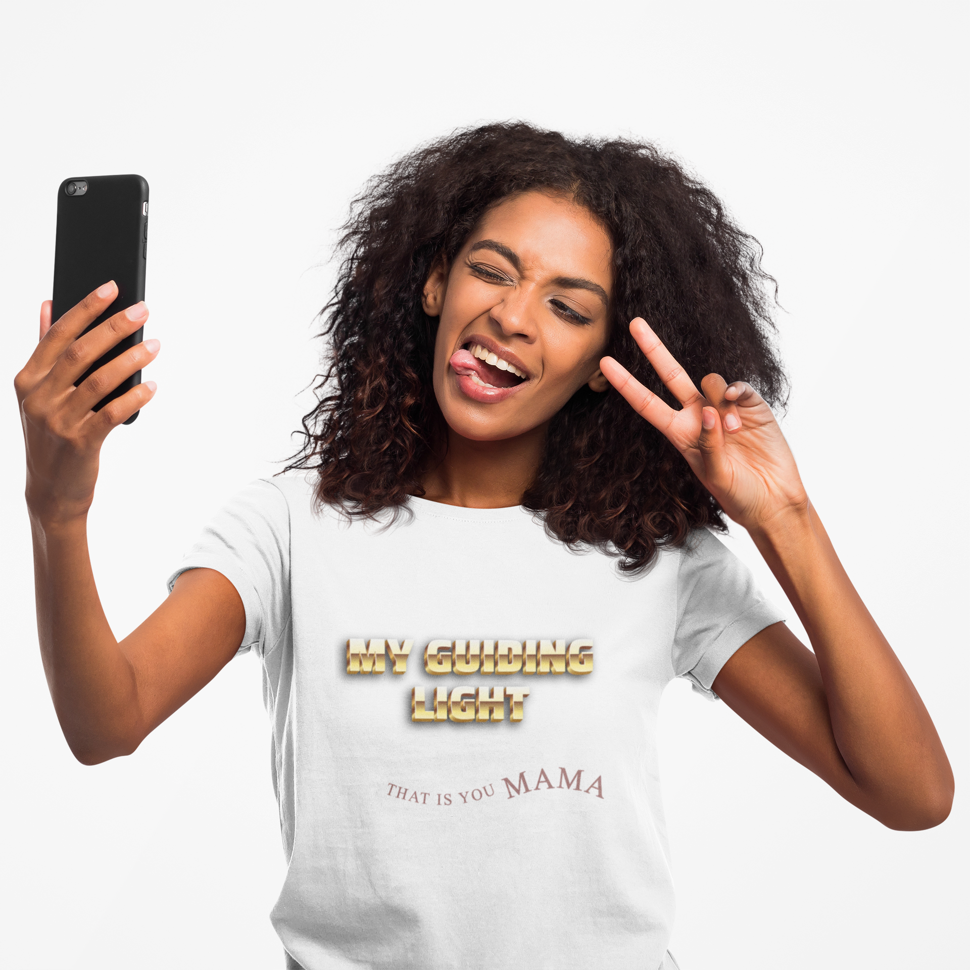 “My Sunshine Mama” White T‑Shirt — Retro Gold Text Mom Tee product thumbnail image “My Sunshine Mama” White T‑Shirt — Retro Gold Text Mom Tee product thumbnail image