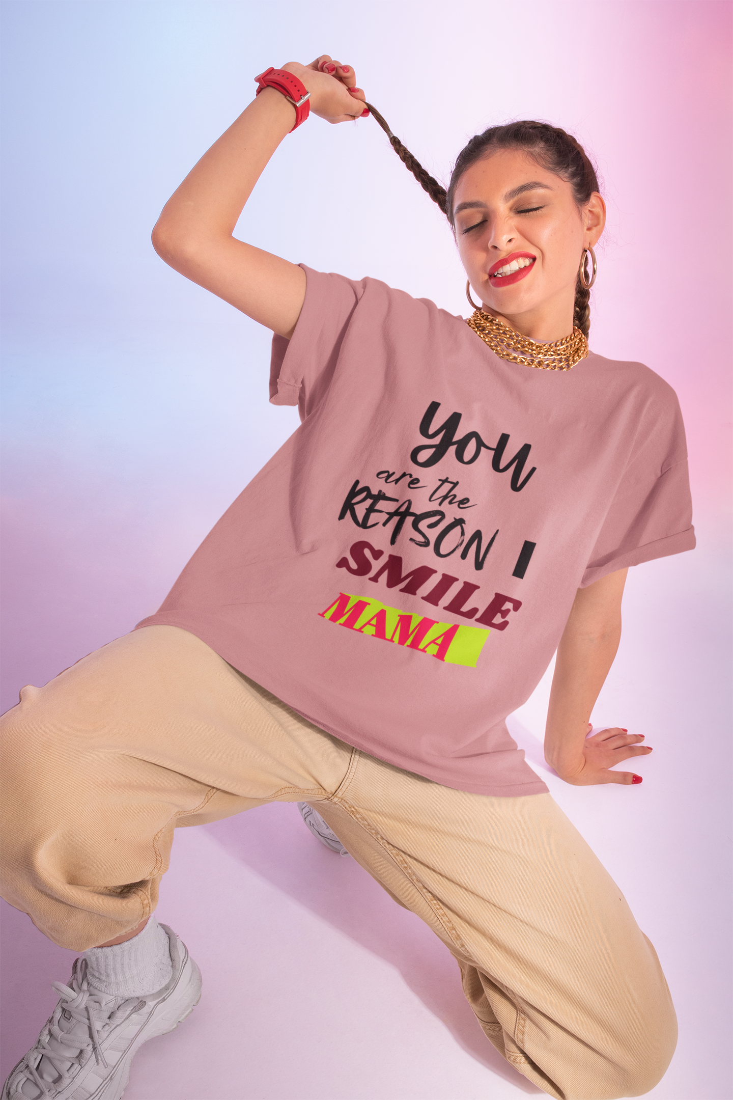 Youth Tee "You Are the Reason I Smile Mama" – Kids Mother's Day Shirt product thumbnail image Youth Tee "You Are the Reason I Smile Mama" – Kids Mother's Day Shirt product thumbnail image