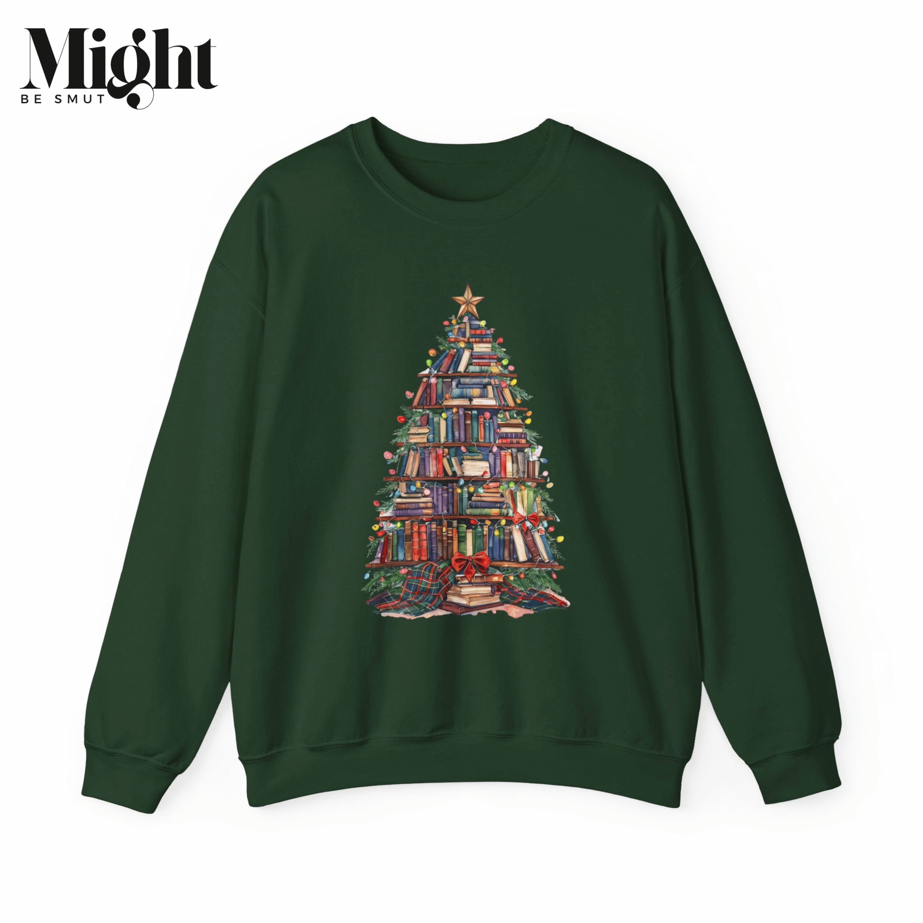 Cozy Reading Christmas Tree Crewneck Sweatshirt Cozy Reading Christmas Tree Crewneck Sweatshirt