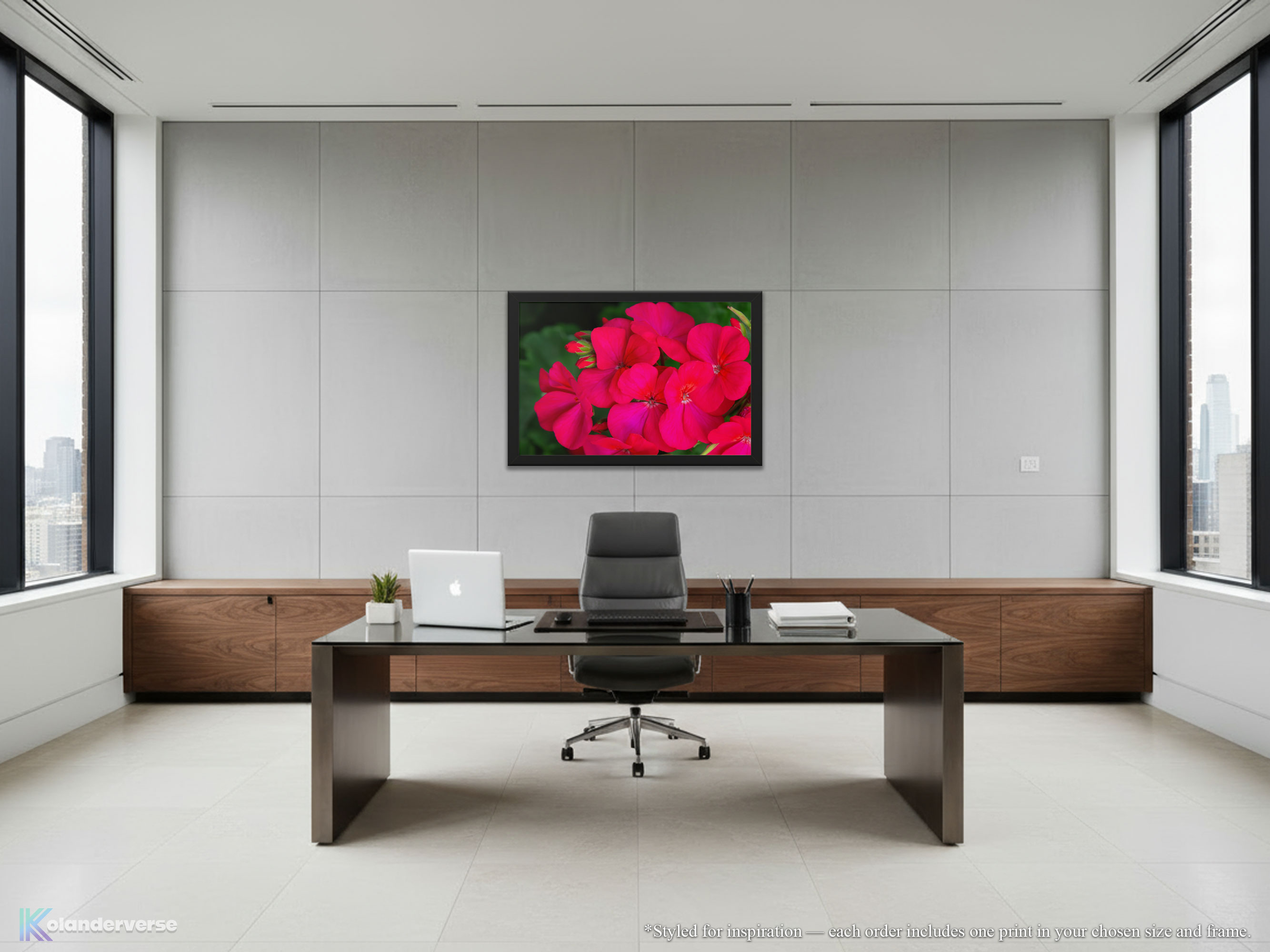 Bright Pink Geranium Flowers - Framed Print - Close Up Floral Art #77 product thumbnail image Bright Pink Geranium Flowers - Framed Print - Close Up Floral Art #77 product thumbnail image