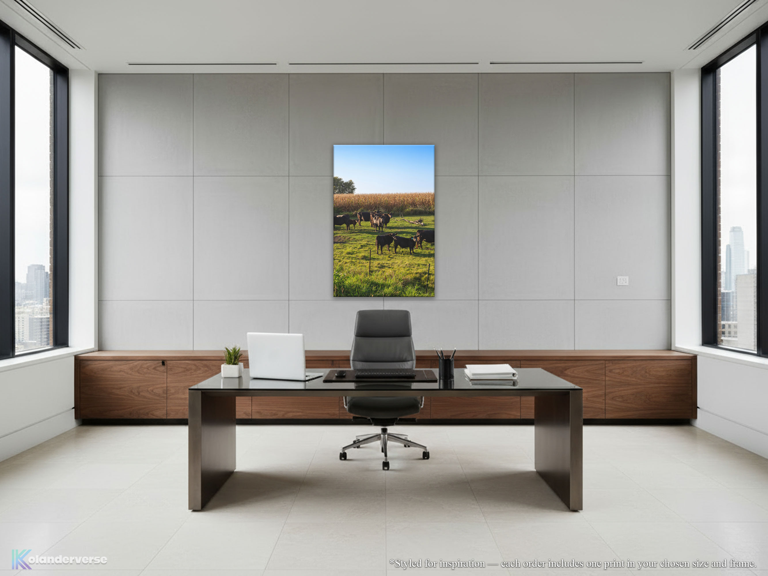 Black Angus Cattle in Green Pasture - Canvas Print - Rural Country Farm Cornfield Landscape Wall Art #79 product thumbnail image Black Angus Cattle in Green Pasture - Canvas Print - Rural Country Farm Cornfield Landscape Wall Art #79 product thumbnail image