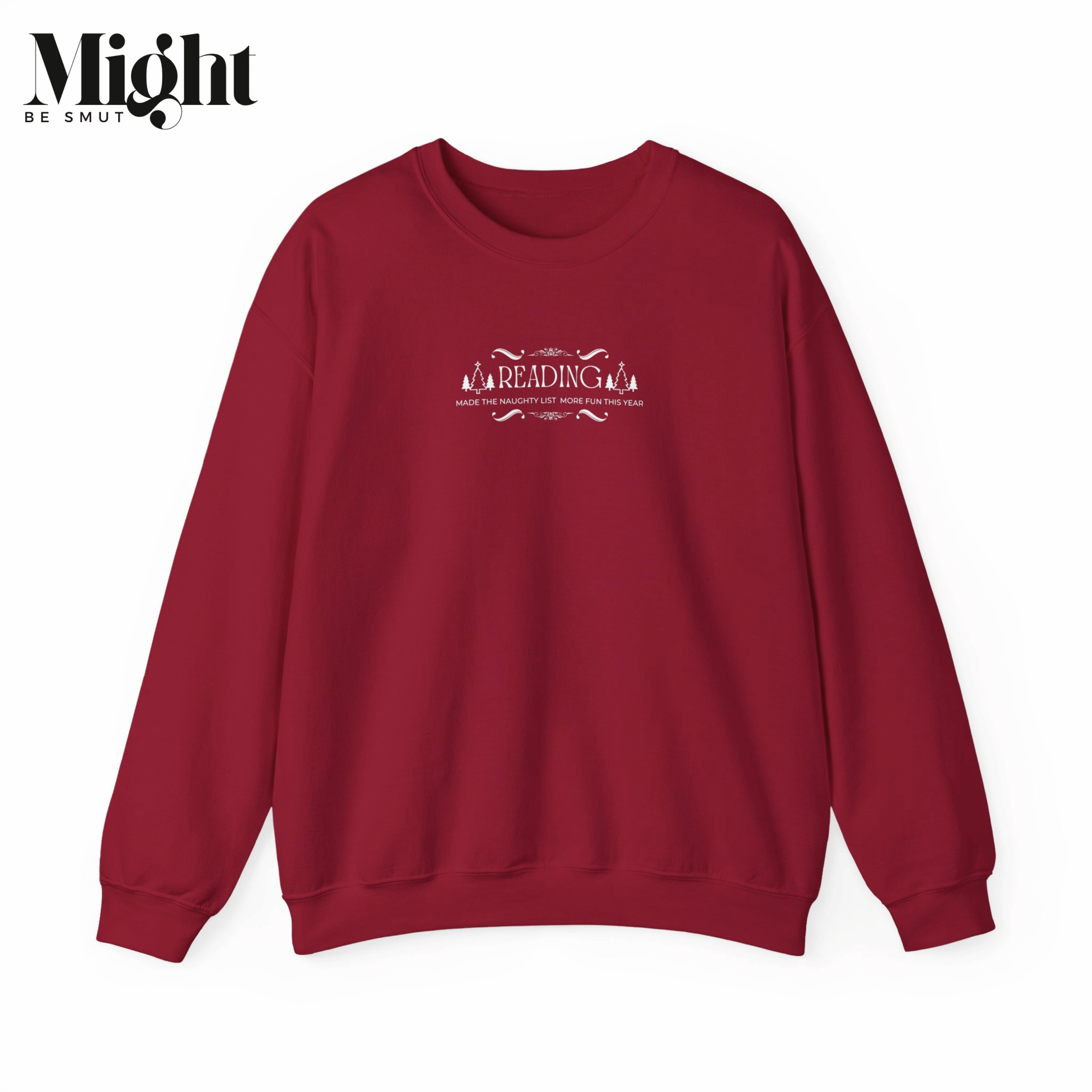 Reading Made The Naughty List  More Fun This Year Crewneck Sweatshirt  product thumbnail image