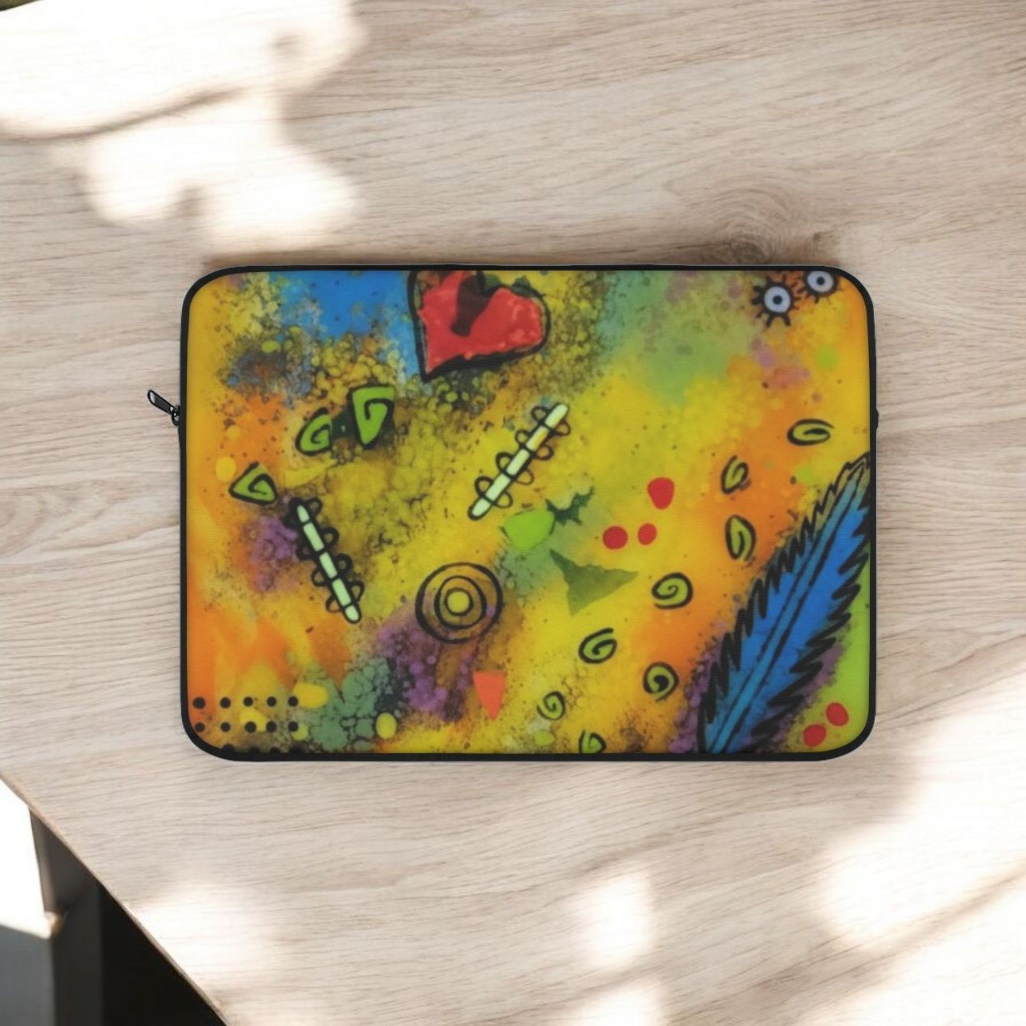 "Blue Feather" - Laptop Sleeve - Bold Graphic Design product thumbnail image "Blue Feather" - Laptop Sleeve - Bold Graphic Design product thumbnail image