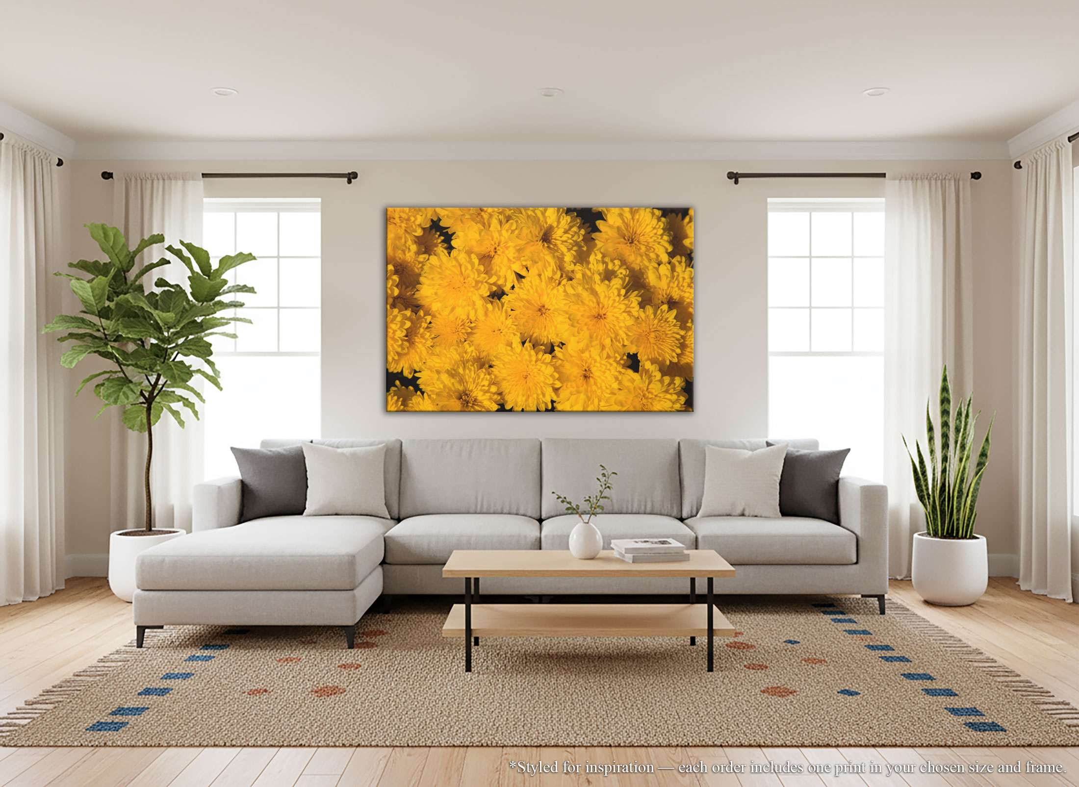 Golden Yellow Mum Flowers - Canvas Print - Bright Floral Garden Photography, Autumn Home Décor Wall Hanging #72 product thumbnail image Golden Yellow Mum Flowers - Canvas Print - Bright Floral Garden Photography, Autumn Home Décor Wall Hanging #72 product thumbnail image