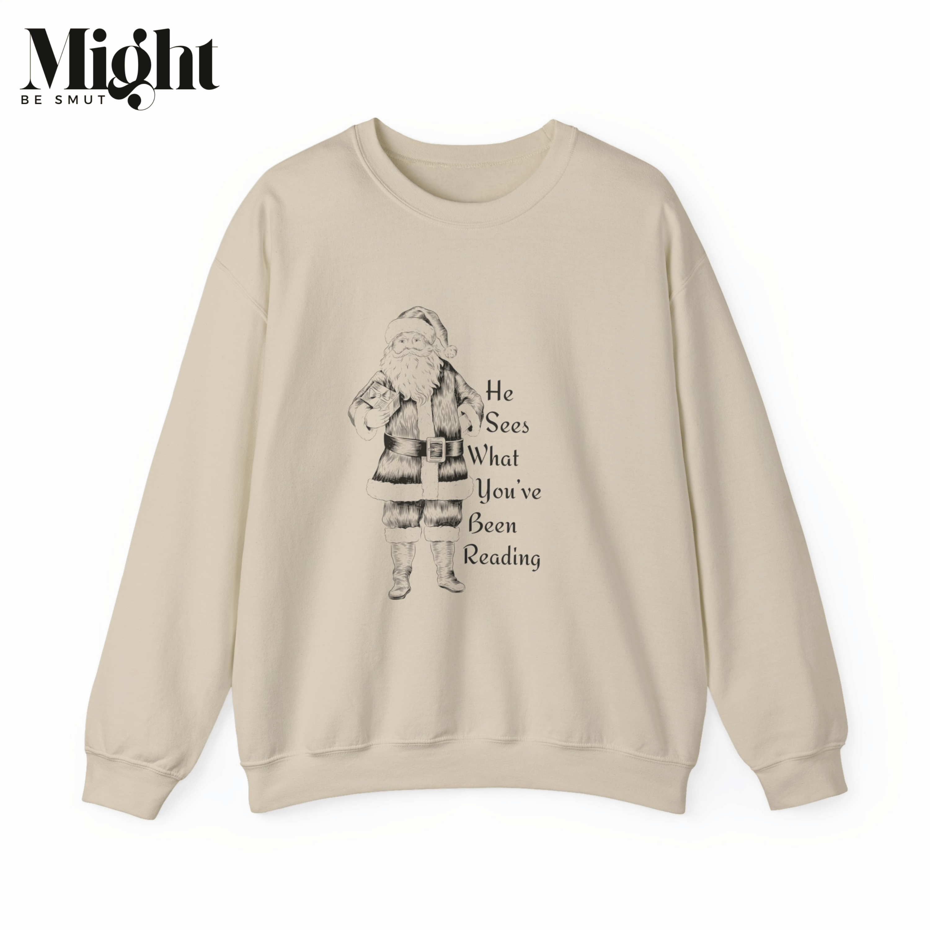 Santa Knows What You've Been Reading Vintage Santa Booktok Crewneck Sweatshirt Santa Knows What You've Been Reading Vintage Santa Booktok Crewneck Sweatshirt