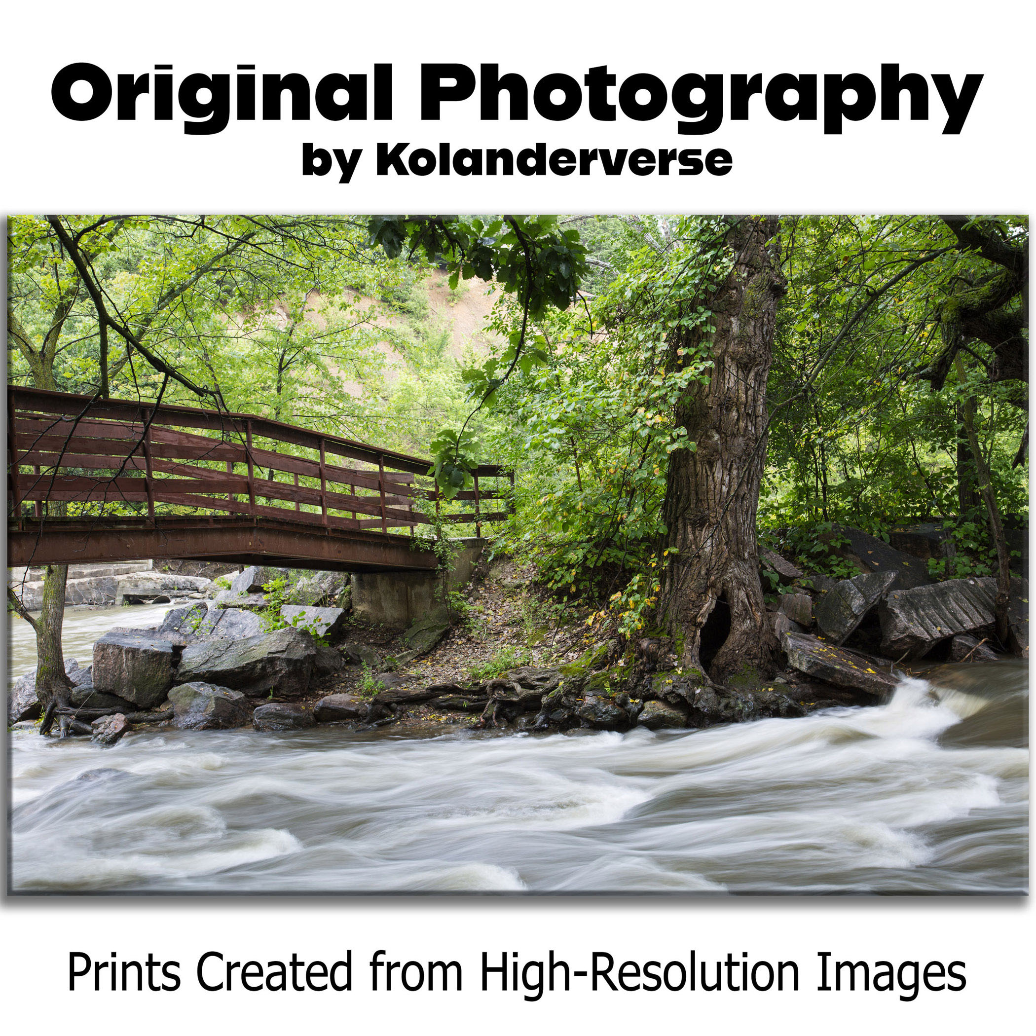 Rustic Bridge River Print – Canvas Print - Flowing Waterfall Photography, Nature Woodland Stream Landscape Wall Art #28 product thumbnail image Rustic Bridge River Print – Canvas Print - Flowing Waterfall Photography, Nature Woodland Stream Landscape Wall Art #28 product thumbnail image