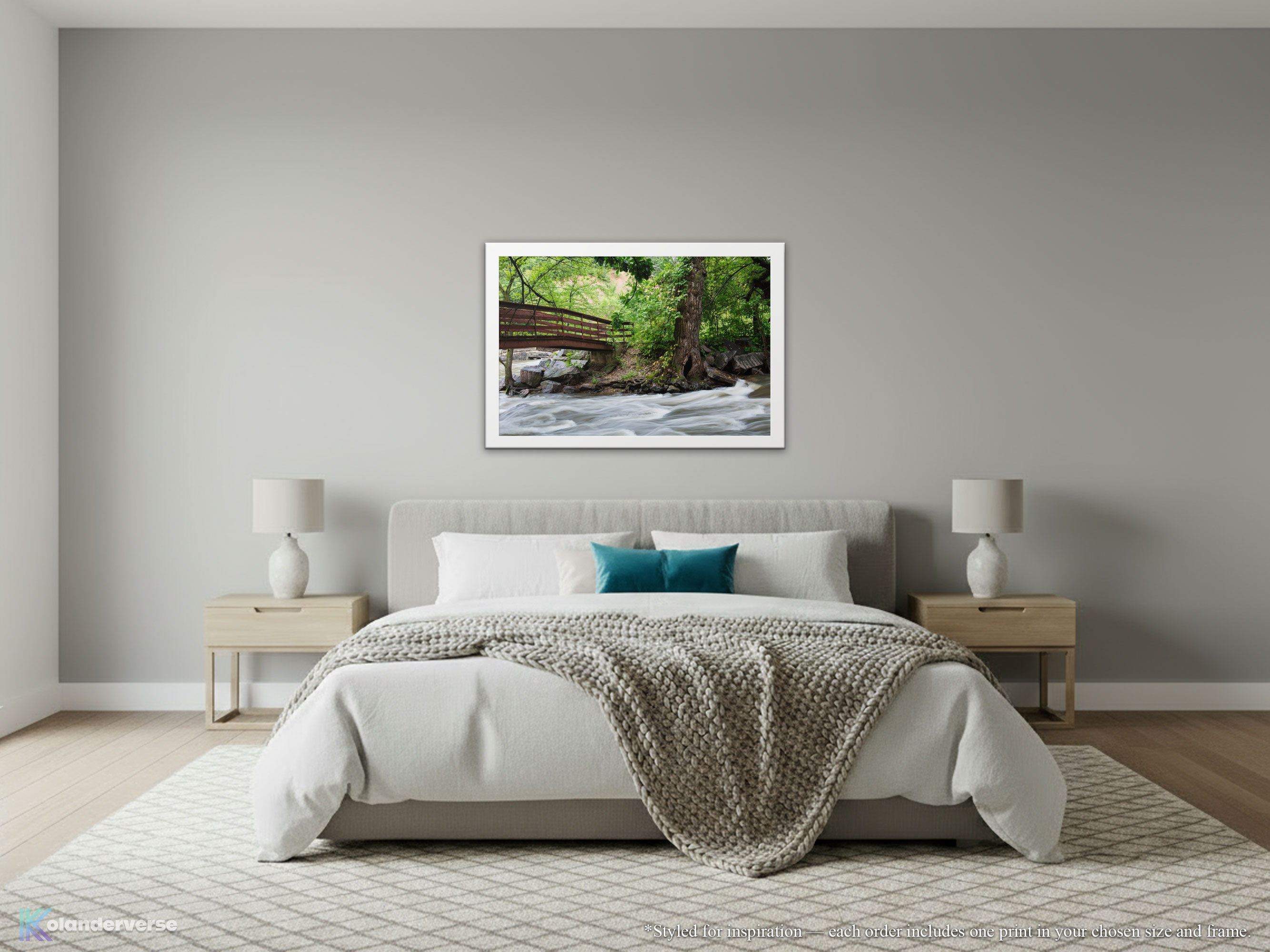 Rustic Bridge River Print – Framed Print - Flowing Waterfall Photography, Nature Woodland Stream Landscape Wall Art #28 product thumbnail image Rustic Bridge River Print – Framed Print - Flowing Waterfall Photography, Nature Woodland Stream Landscape Wall Art #28 product thumbnail image