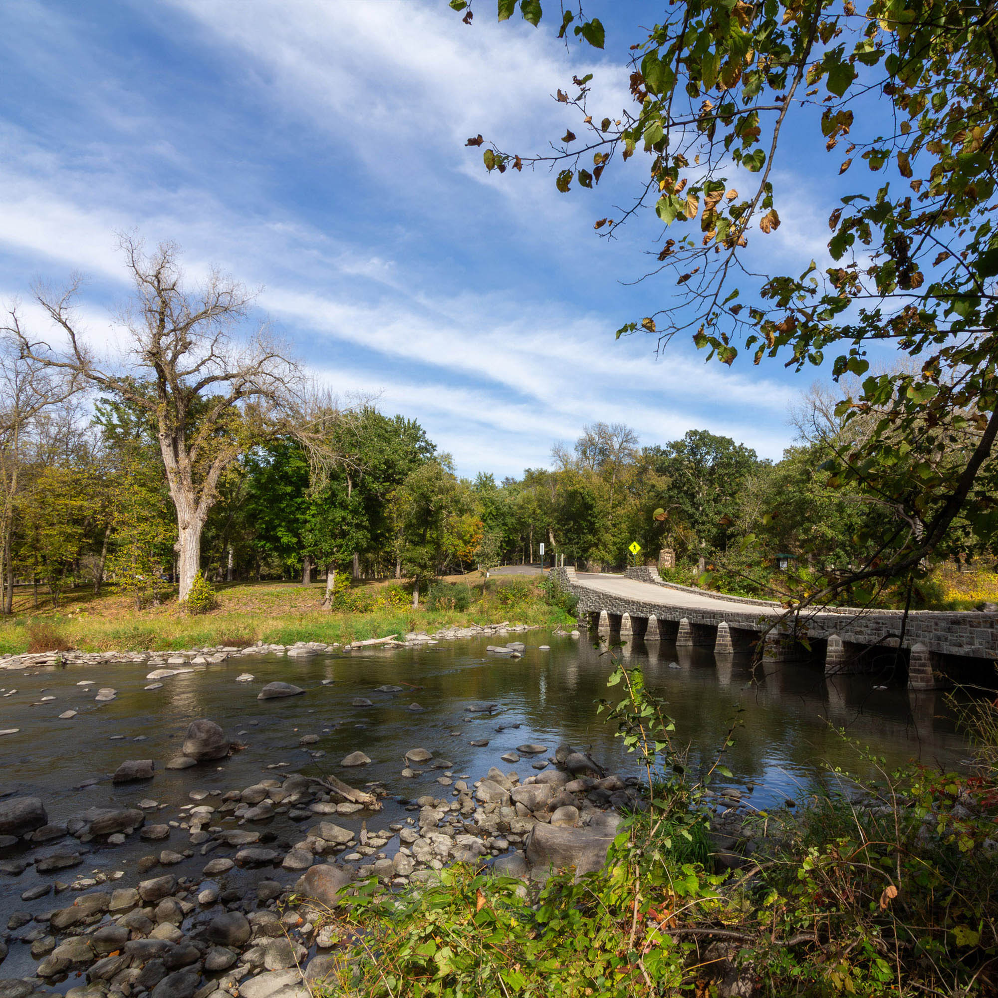 Rustic Stone Bridge River Landscape - Giclée Poster Print – Peaceful Nature Photography Wall Art, Woodland Stream Décor #31 product thumbnail image