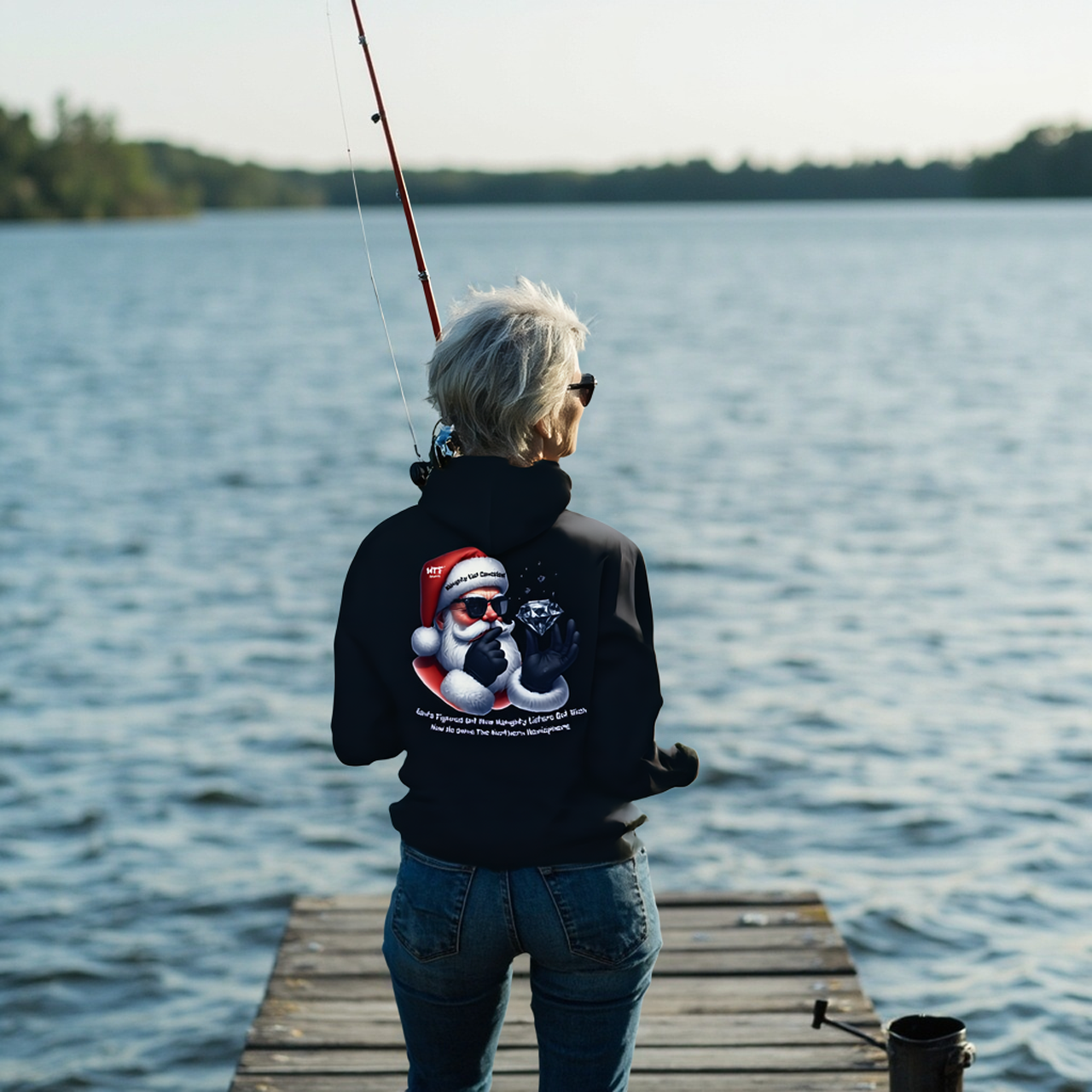 Sarcasm Culture Santa Figured Out How Naughty Listers Got Rich Hoodie product thumbnail image Sarcasm Culture Santa Figured Out How Naughty Listers Got Rich Hoodie product thumbnail image