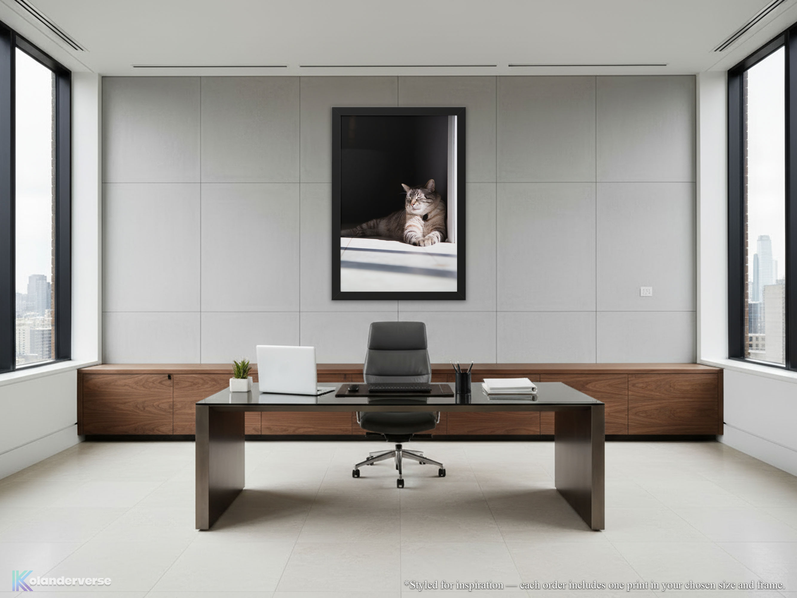 Siamese Lynx Point Cat - Framed Print - Relaxed Feline in Sunshine Photography #33 product thumbnail image