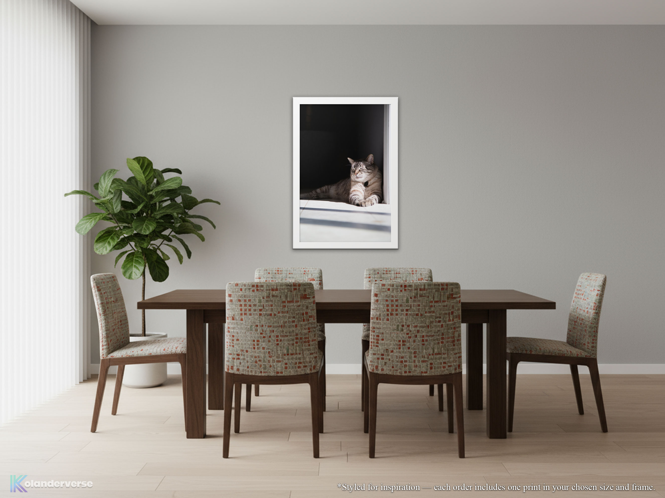 Siamese Lynx Point Cat - Framed Print - Relaxed Feline in Sunshine Photography #33 product thumbnail image