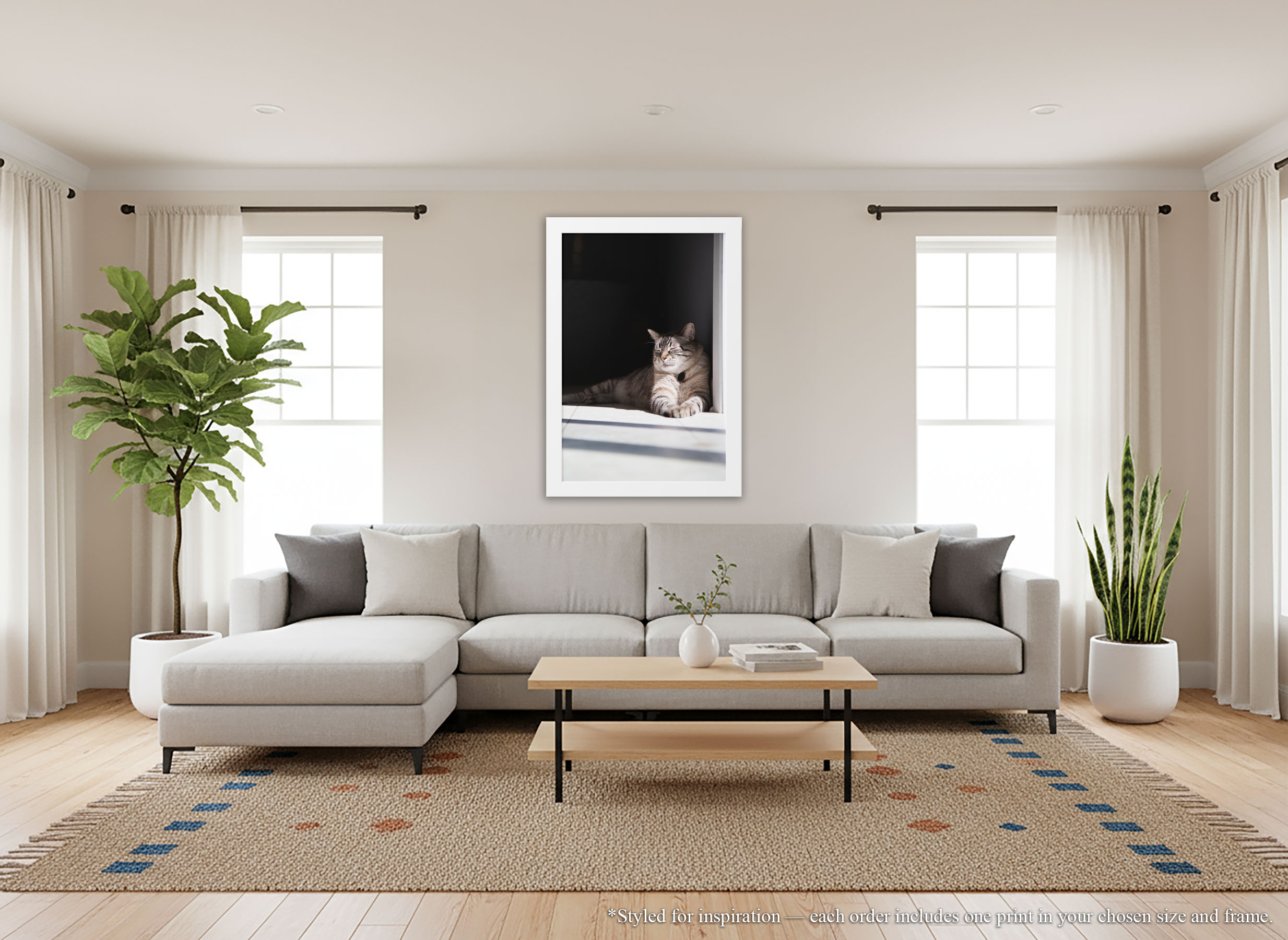 Siamese Lynx Point Cat - Framed Print - Relaxed Feline in Sunshine Photography #33 product thumbnail image Siamese Lynx Point Cat - Framed Print - Relaxed Feline in Sunshine Photography #33 product thumbnail image
