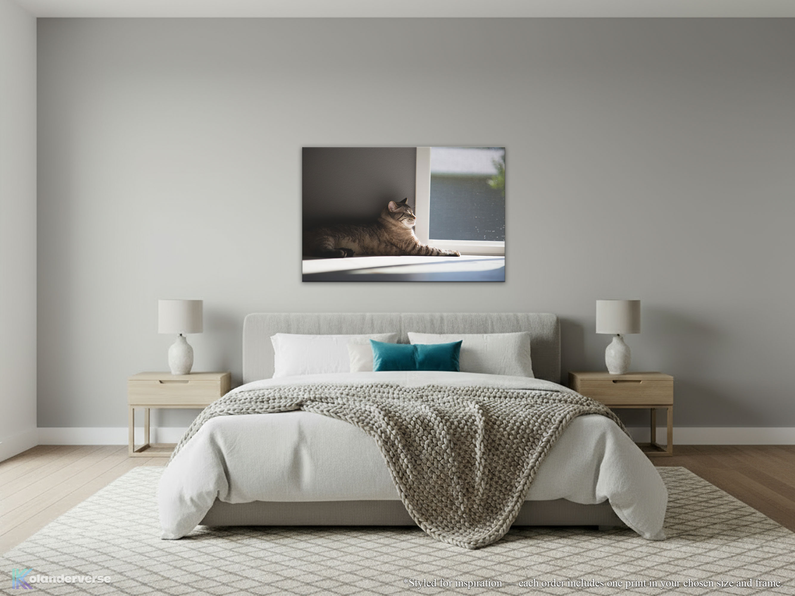 Sunlit Siamese Cat - Canvas Print - Cozy Feline in Sunshine Photography #34 product thumbnail image